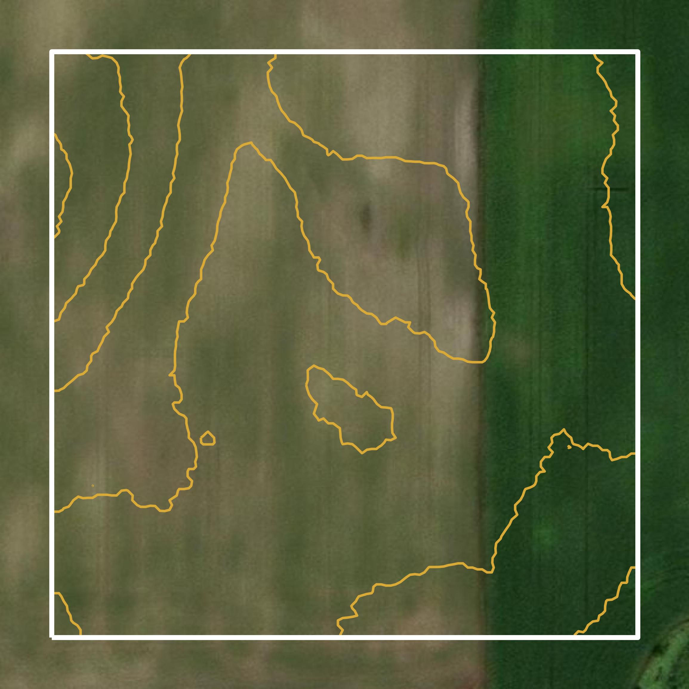 This image shows a contour map in Grant County created using GIS data in Equator.