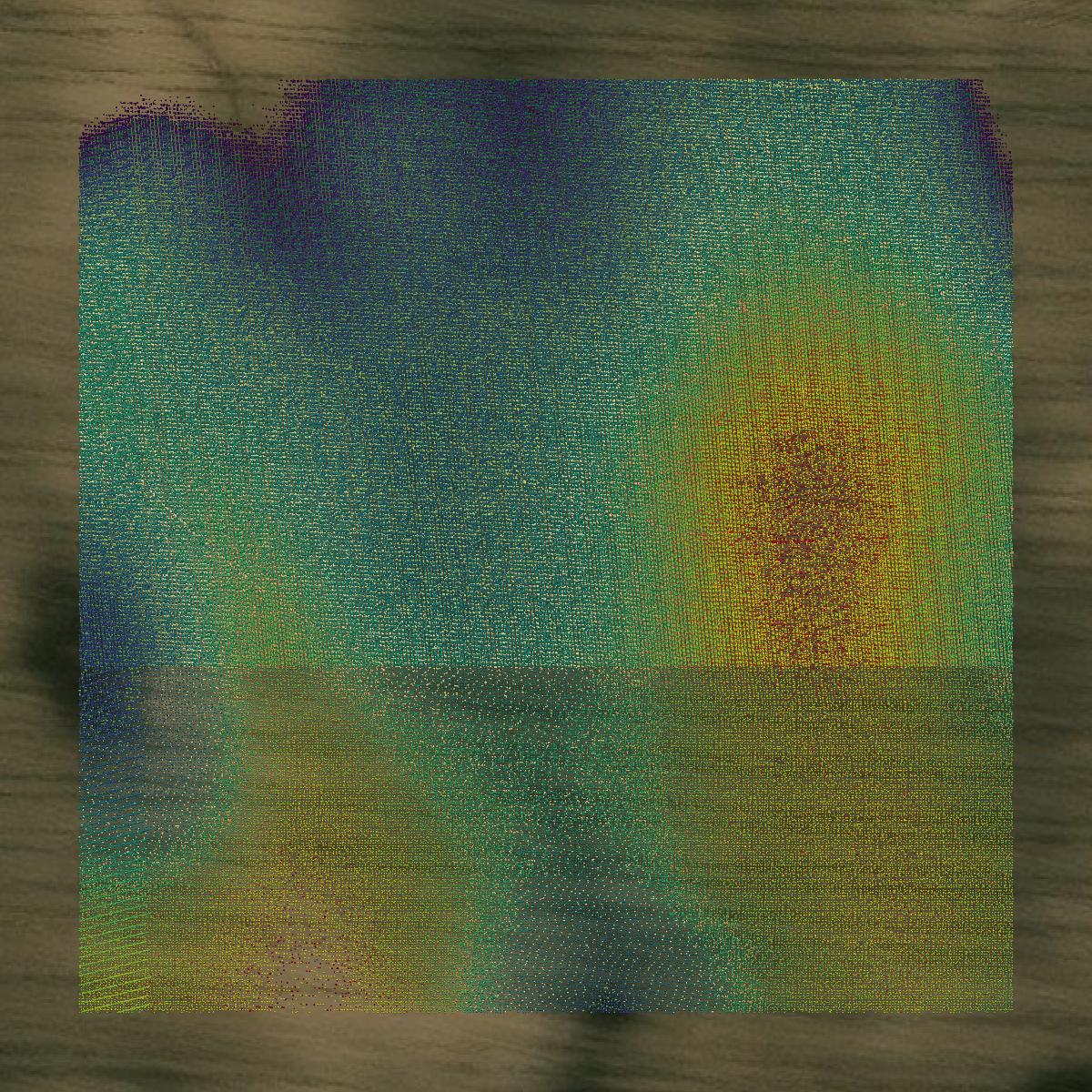 This image shows a LiDAR point cloud in Hubbard County created using GIS data in Equator.