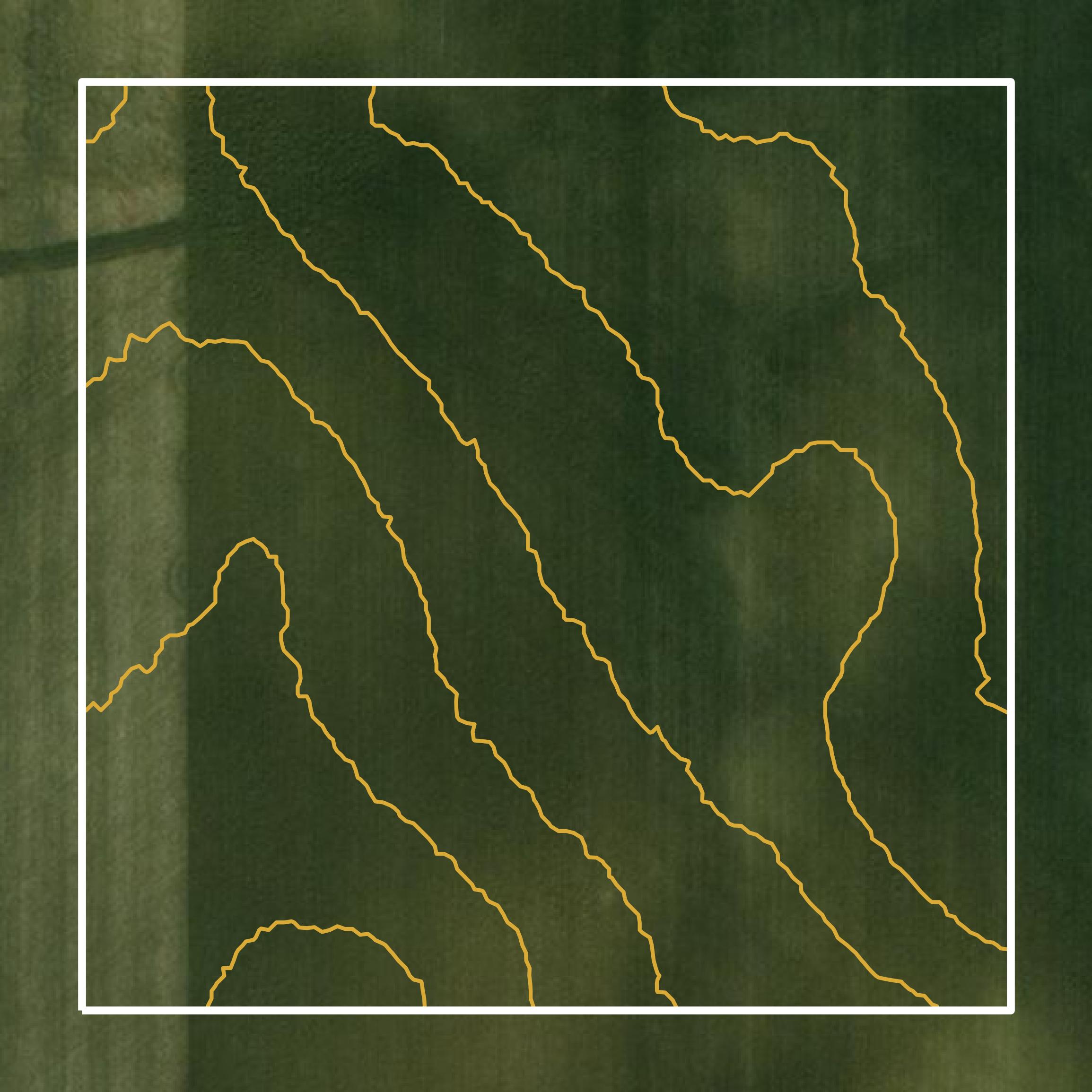 This image shows a contour map in Jackson County created using GIS data in Equator.