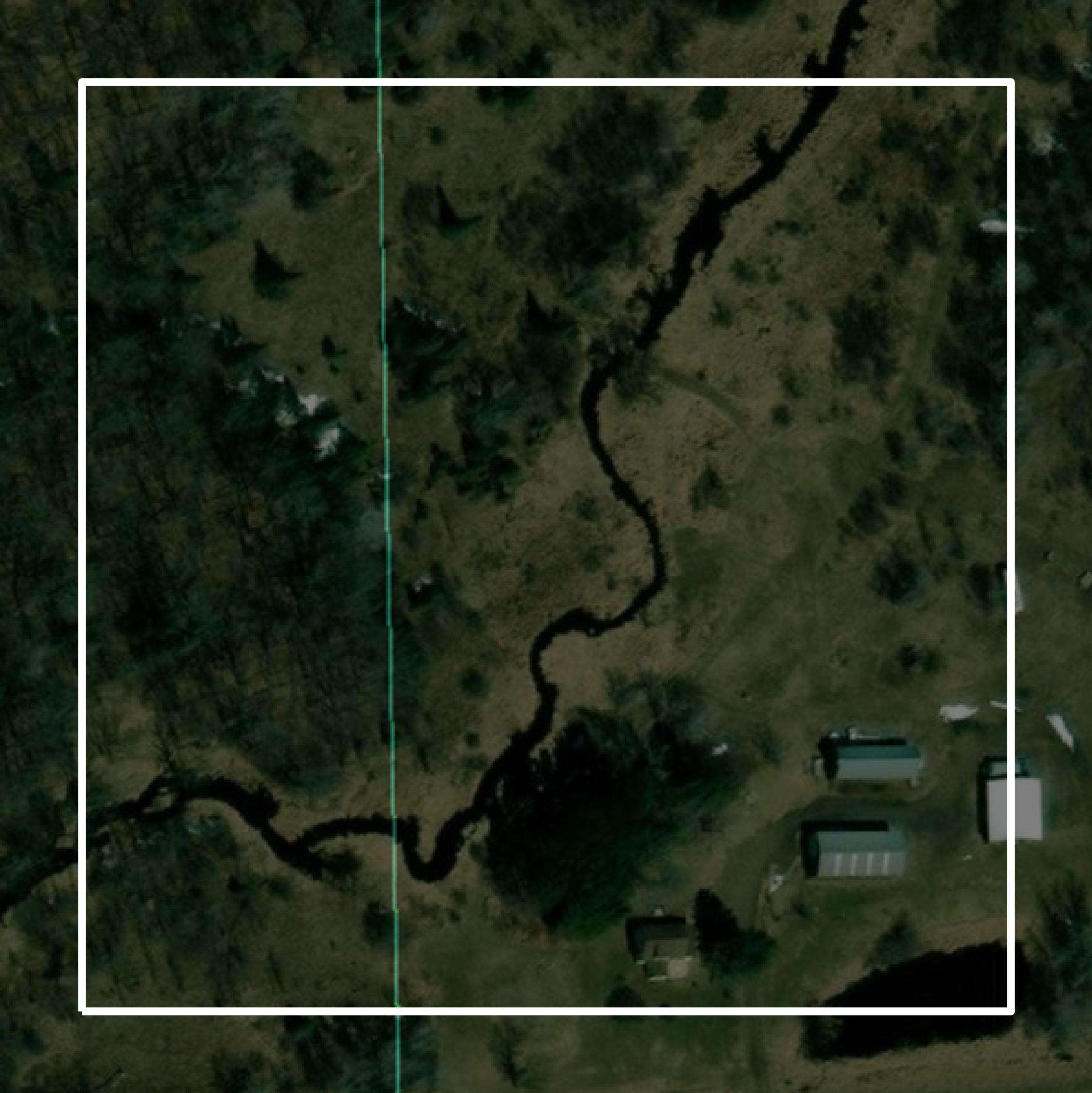 This image shows parcel and building data in Kanabec County created using GIS data in Equator.