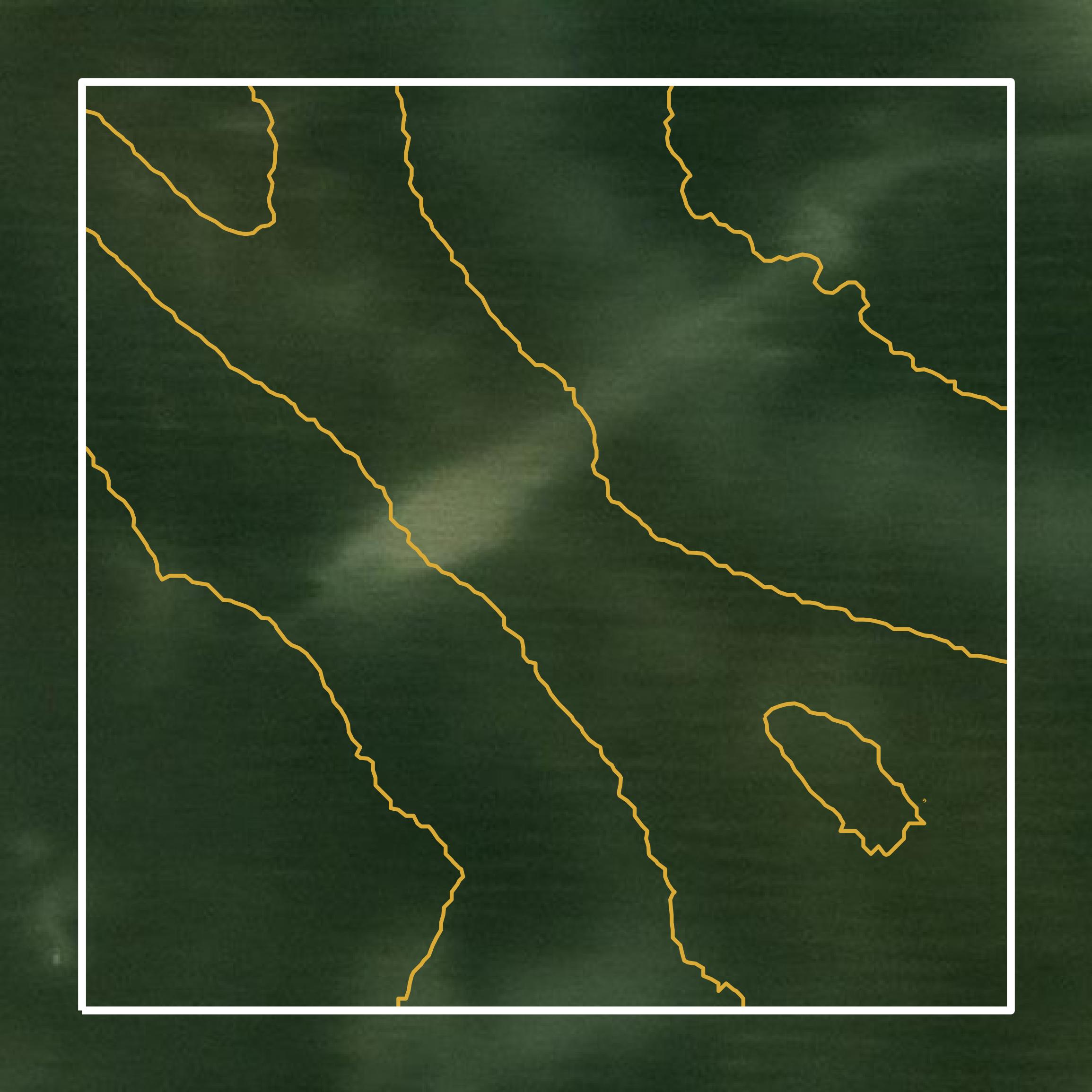 This image shows a contour map in Kandiyohi County created using GIS data in Equator.