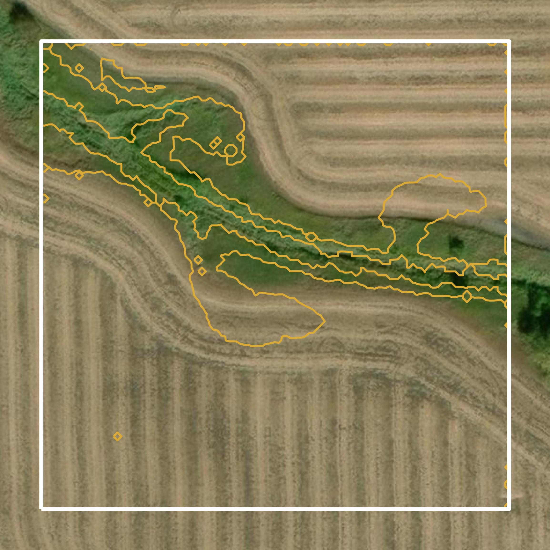 This image shows a contour map in Kittson County created using GIS data in Equator.