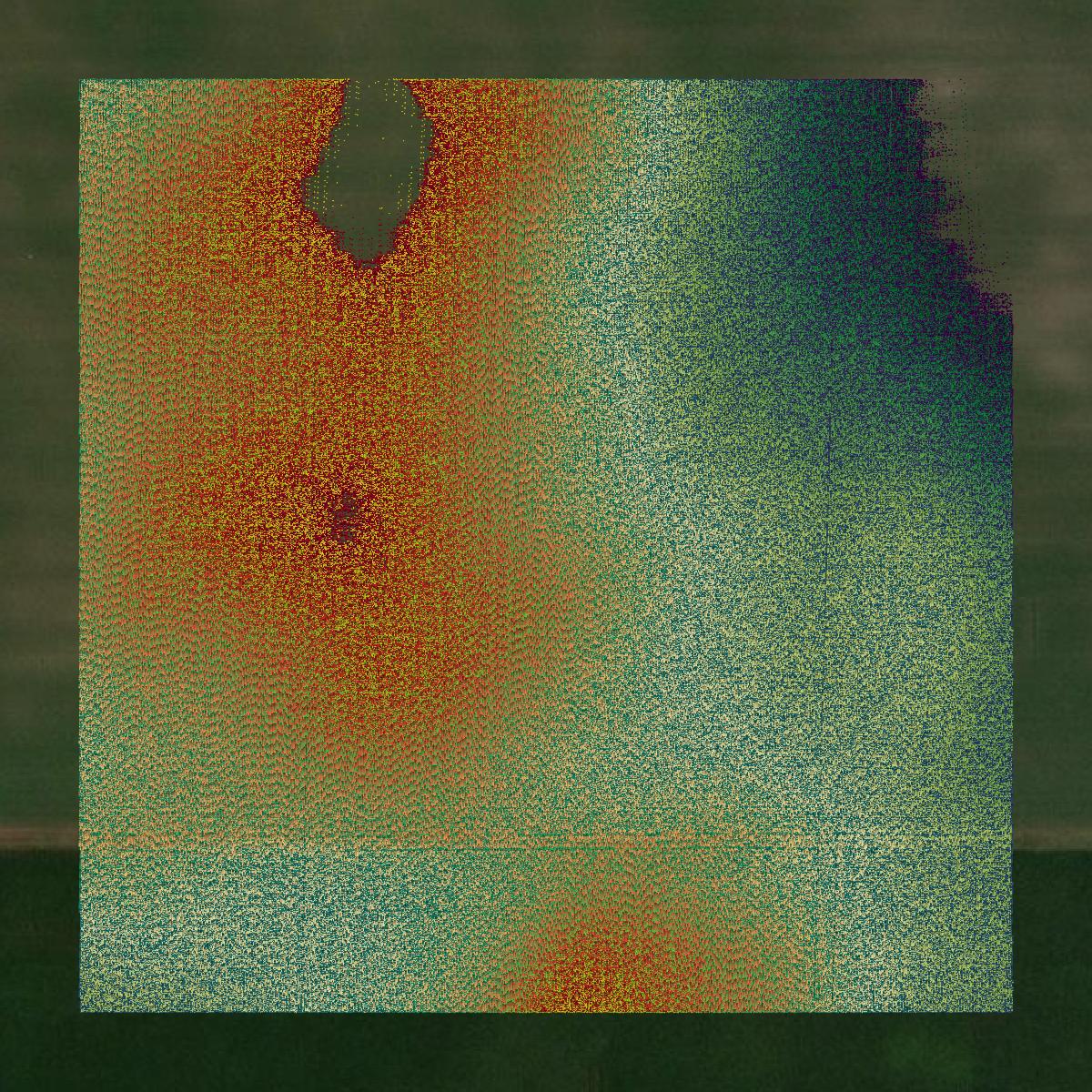 This image shows a LiDAR point cloud in Lyon County created using GIS data in Equator.