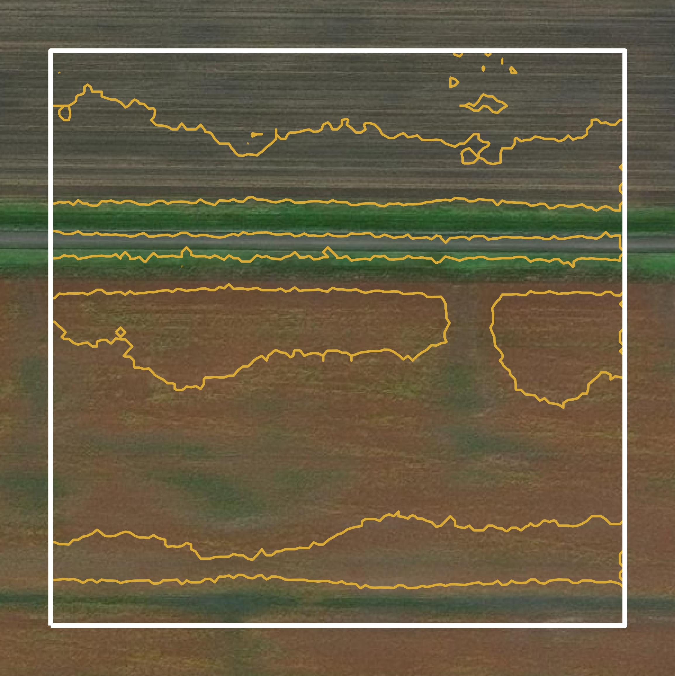 This image shows a contour map in Marshall County created using GIS data in Equator.