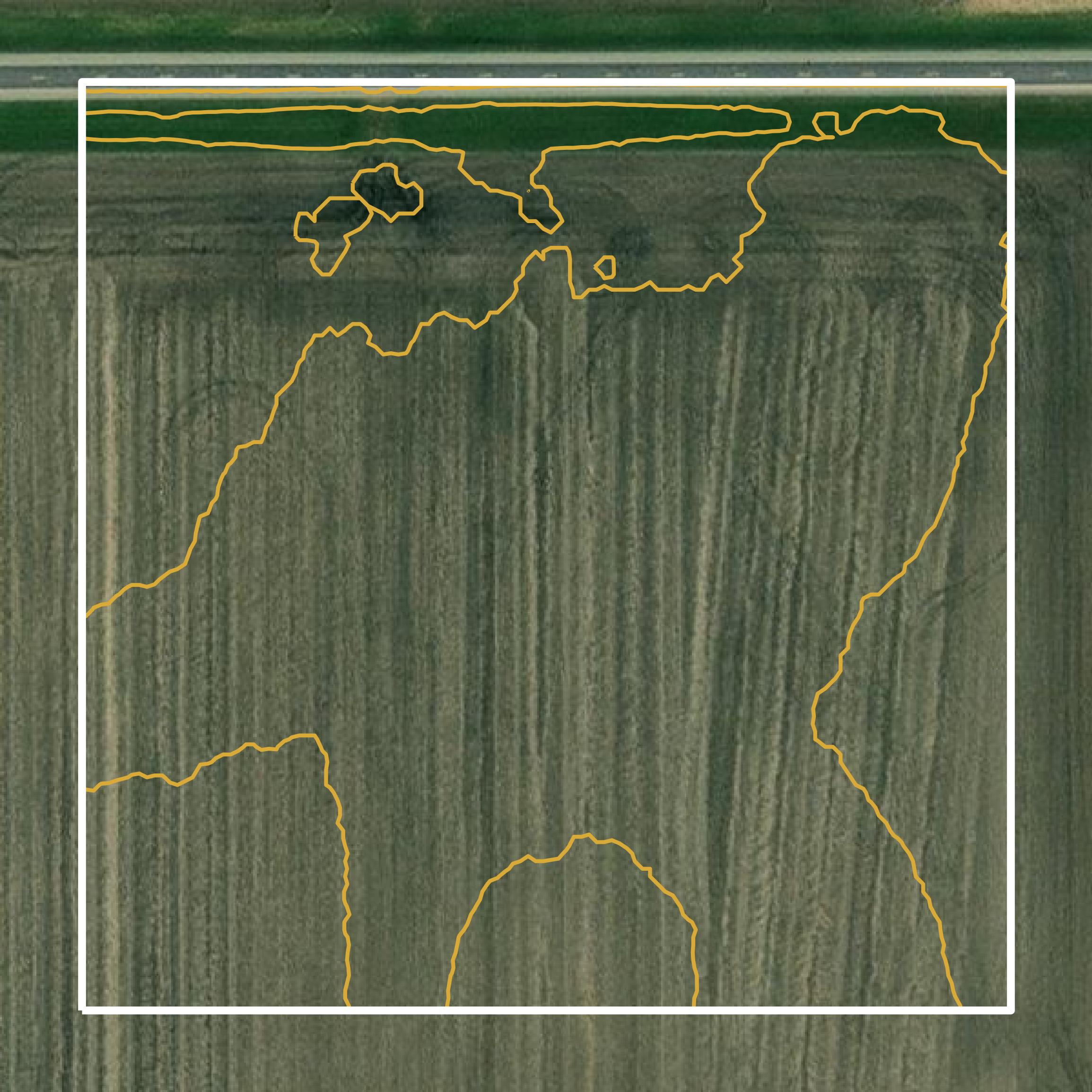 This image shows a contour map in Martin County created using GIS data in Equator.