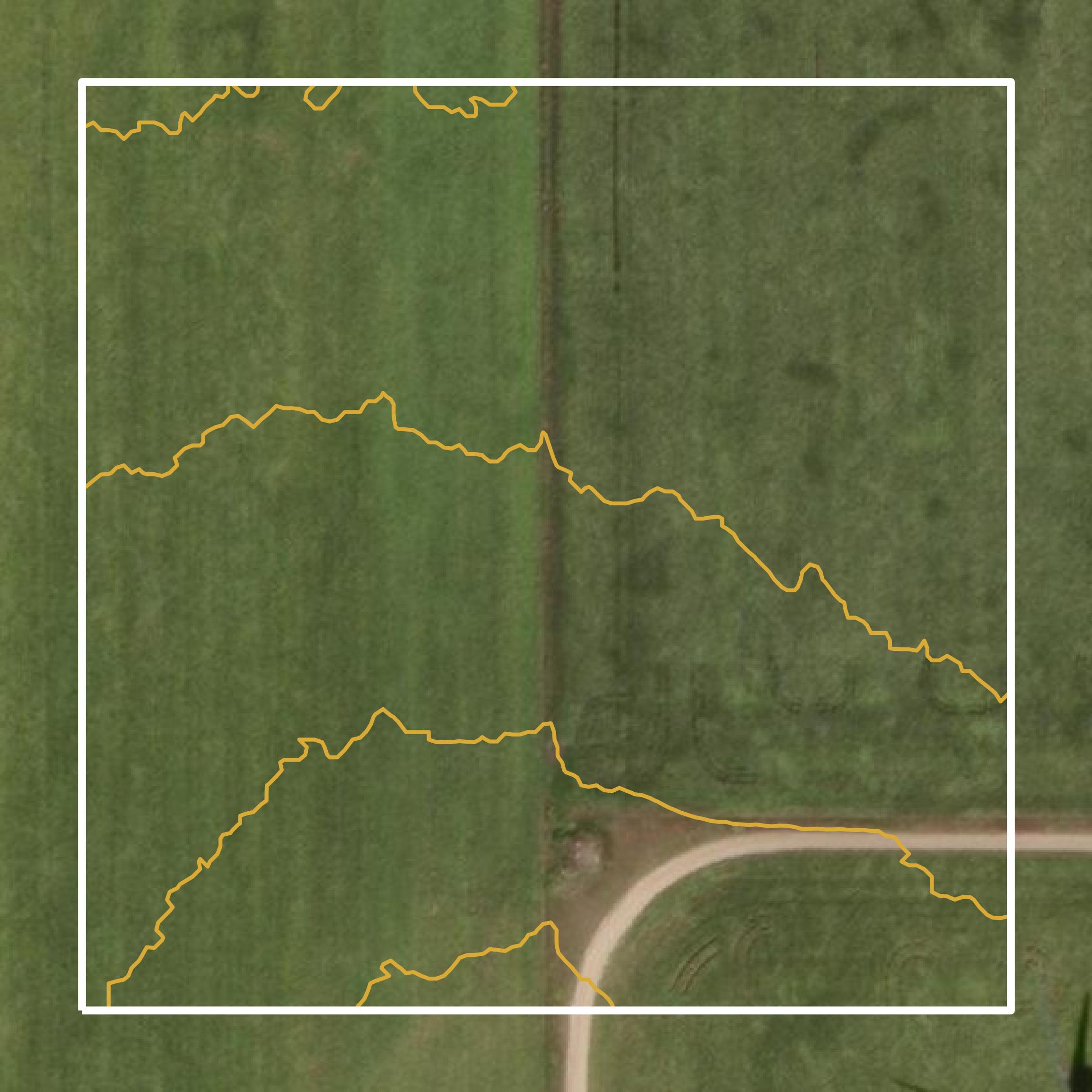 This image shows a contour map in Mower County created using GIS data in Equator.