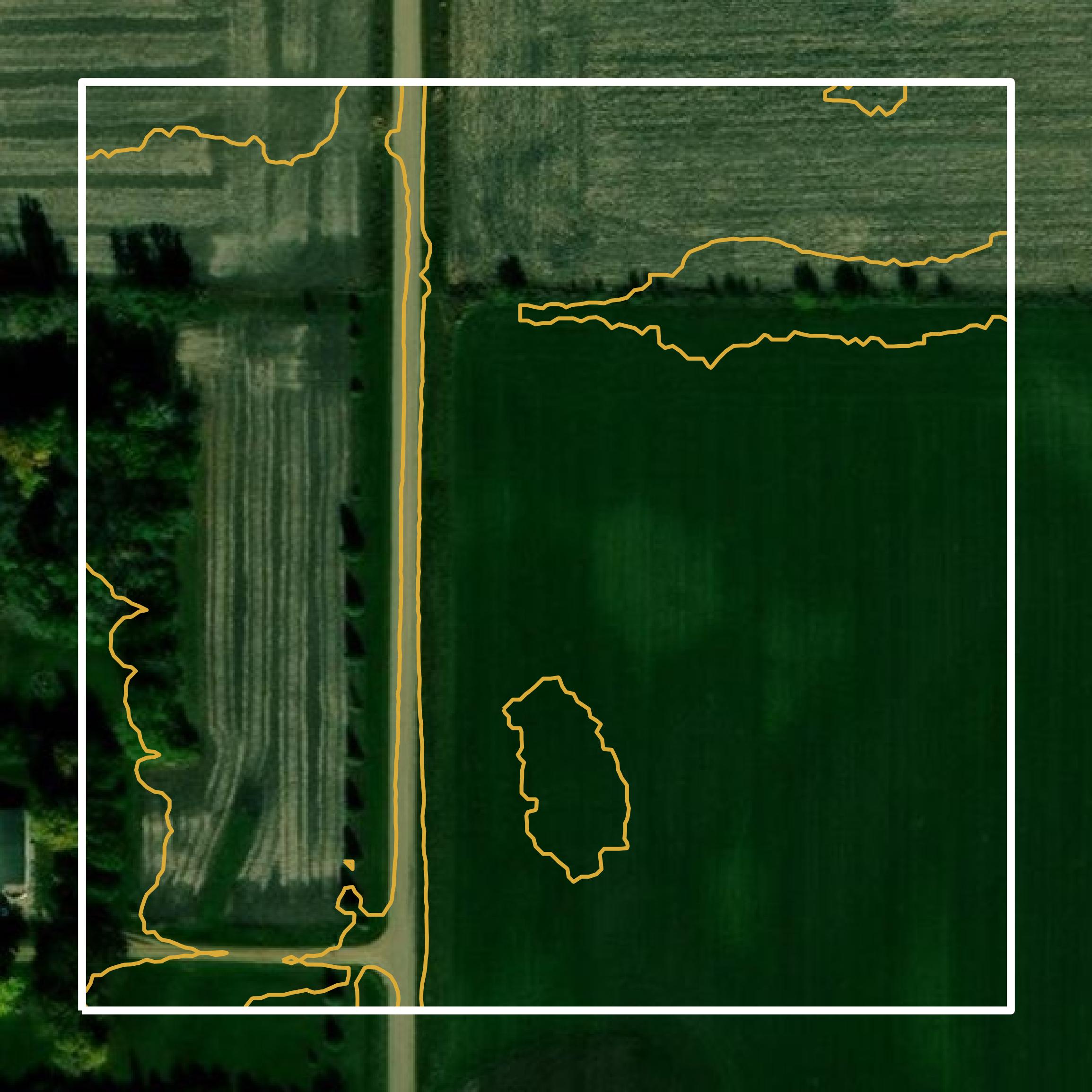 This image shows a contour map in Murray County created using GIS data in Equator.