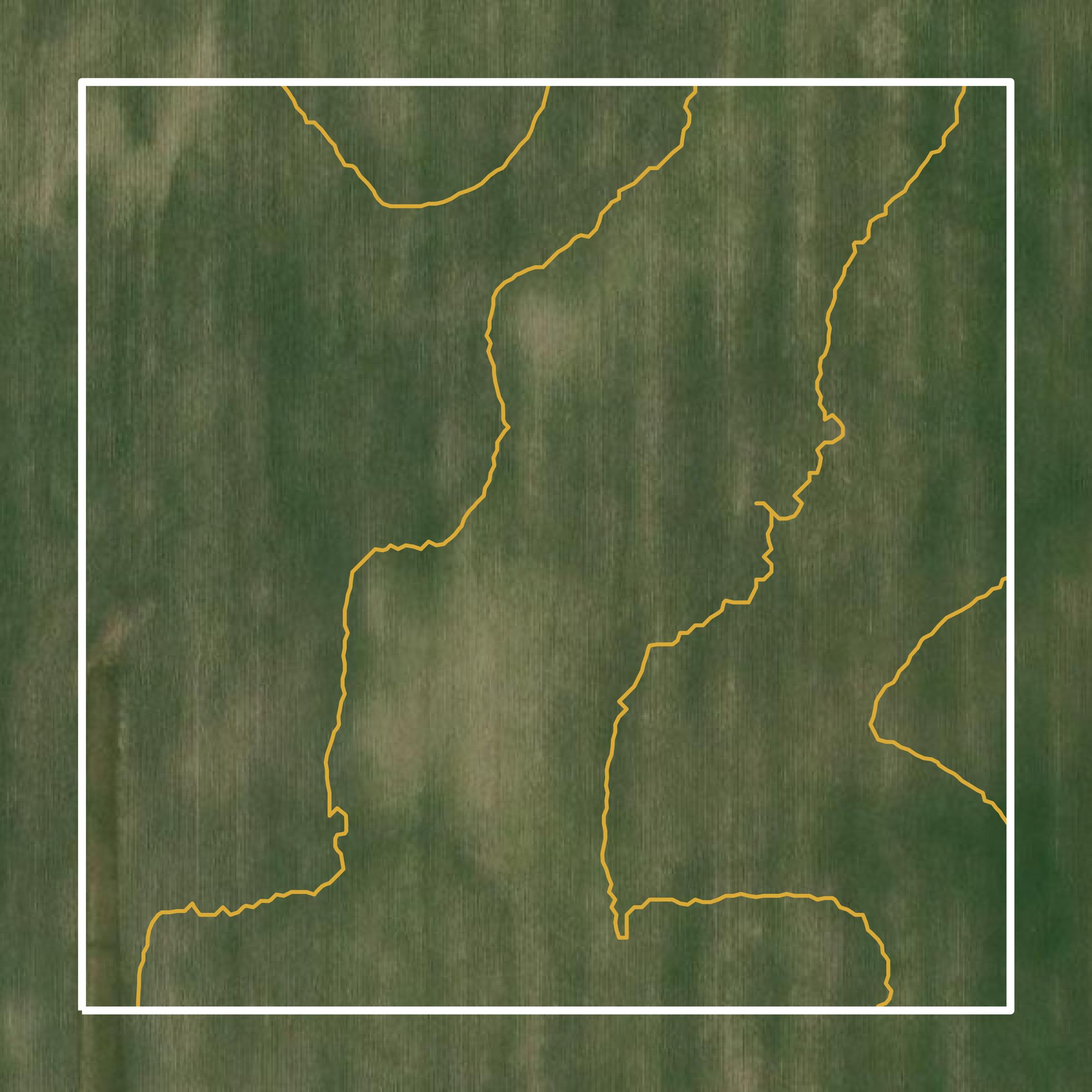 This image shows a contour map in Murray County created using GIS data in Equator.