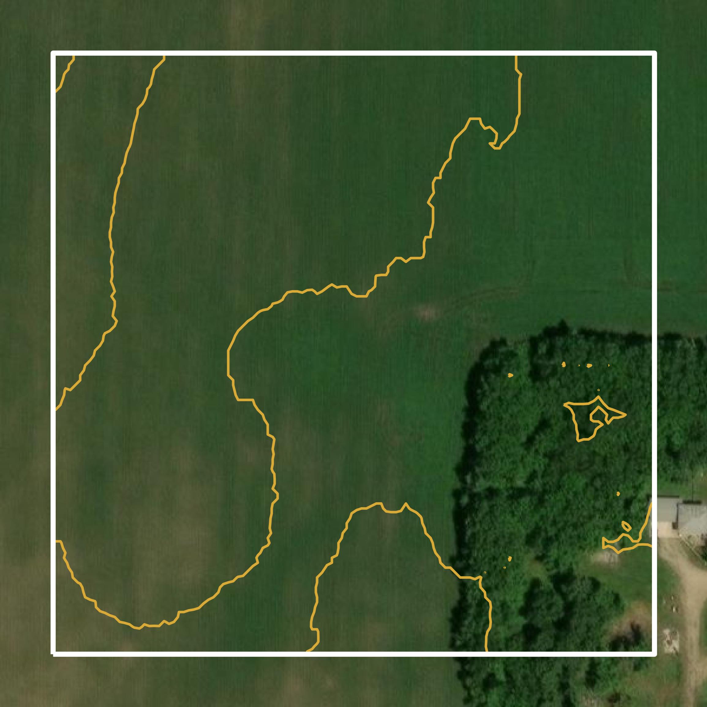 This image shows a contour map in Nobles County created using GIS data in Equator.
