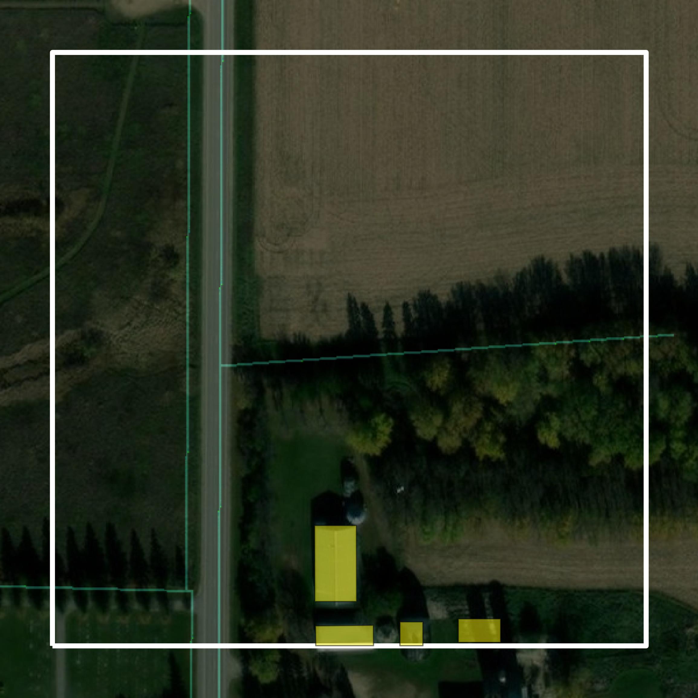 This image shows parcel and building data in Nobles County created using GIS data in Equator.