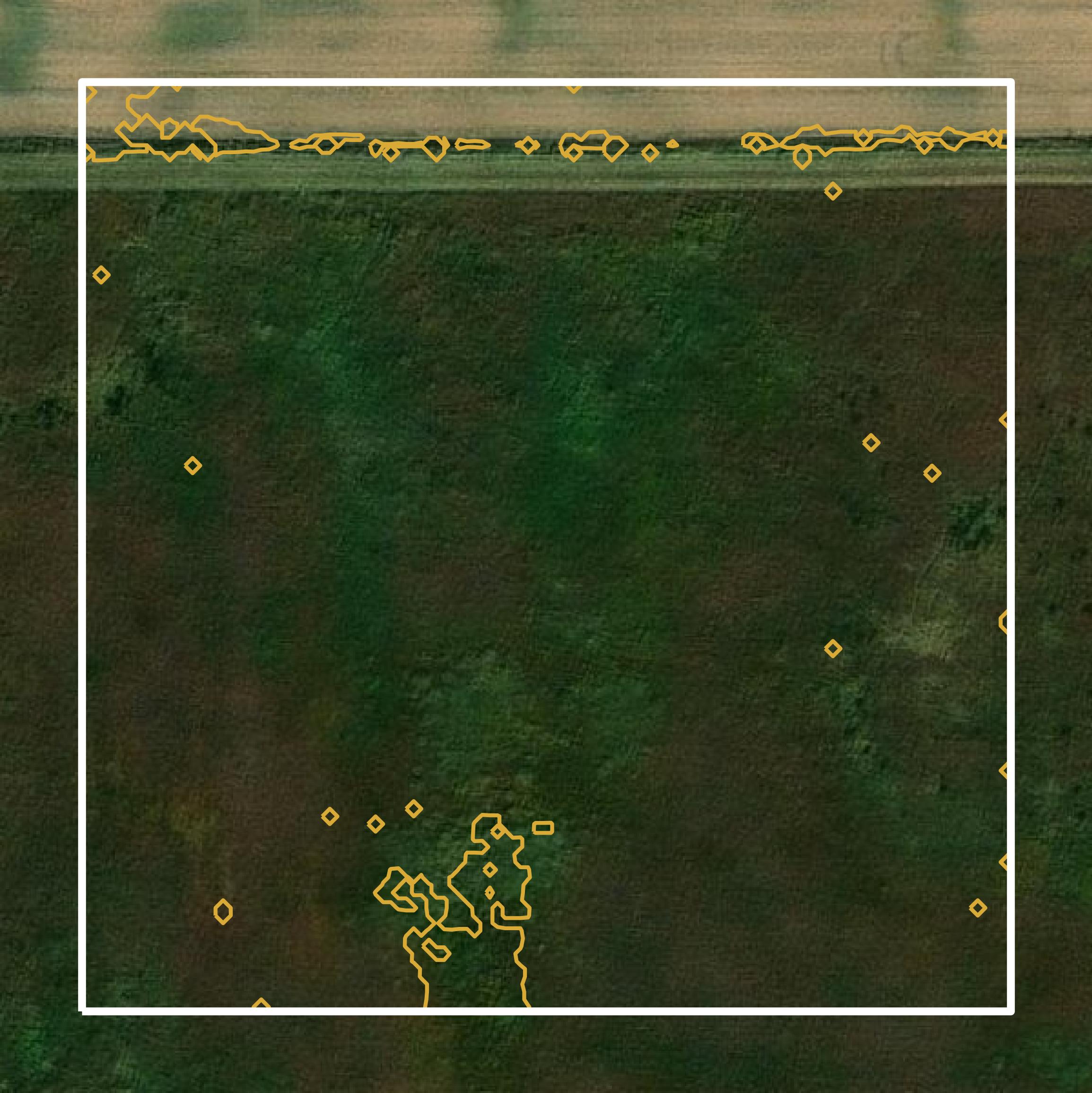 This image shows a contour map in Pennington County created using GIS data in Equator.