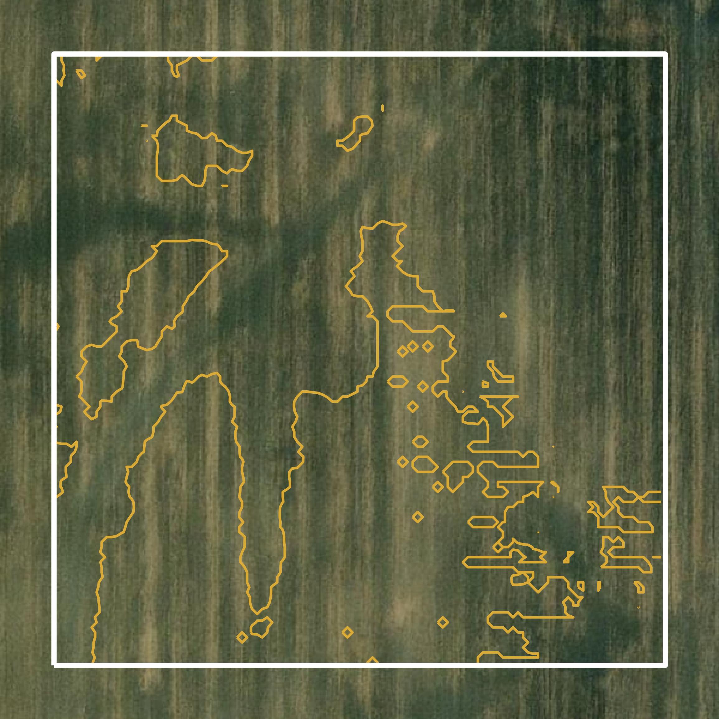 This image shows a contour map in Pennington County created using GIS data in Equator.