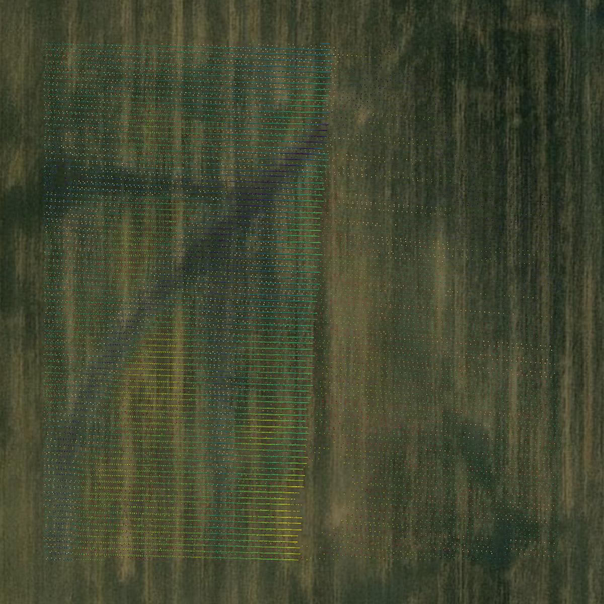 This image shows a LiDAR point cloud in Pennington County created using GIS data in Equator.