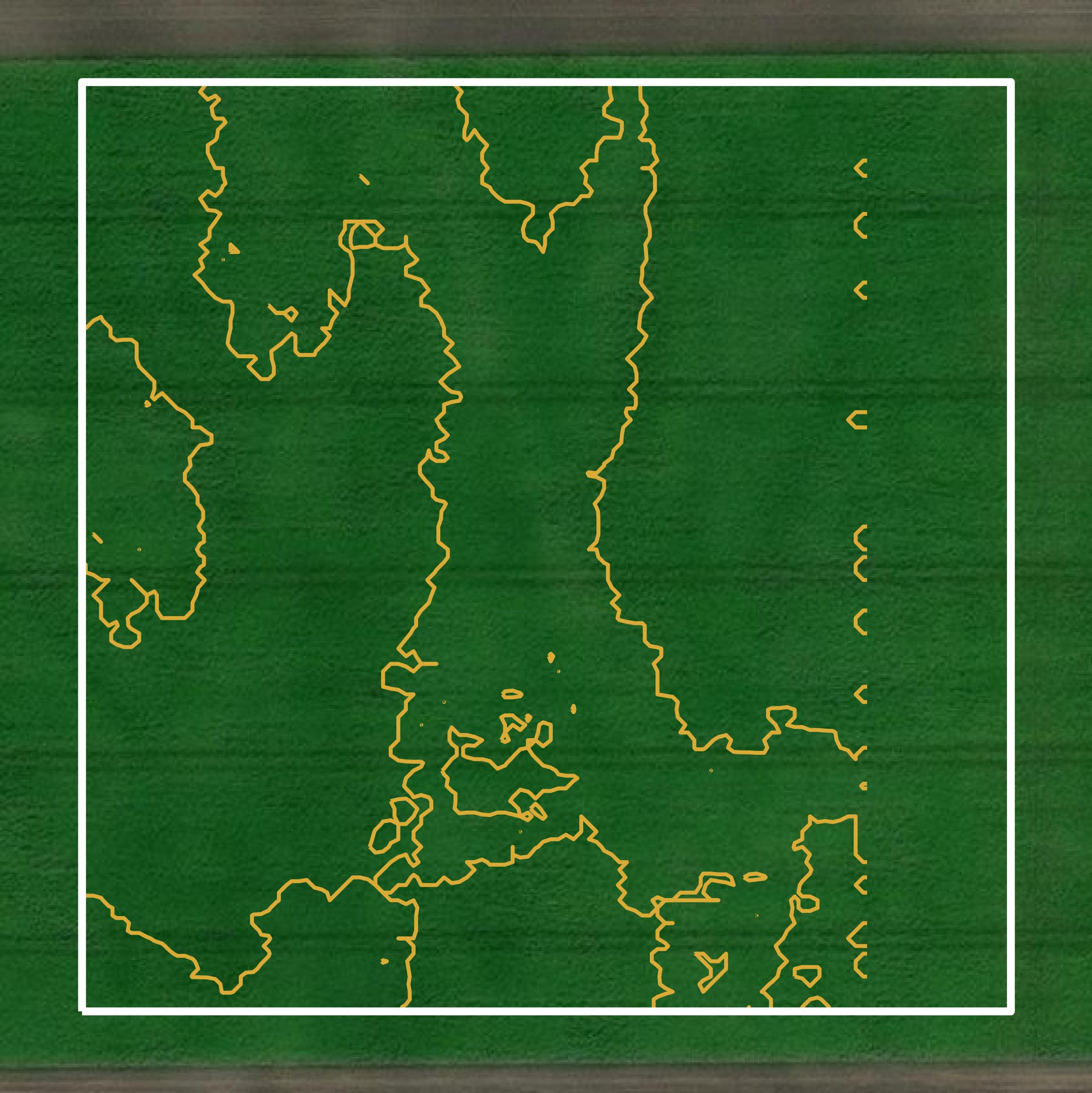 This image shows a contour map in Polk County created using GIS data in Equator.