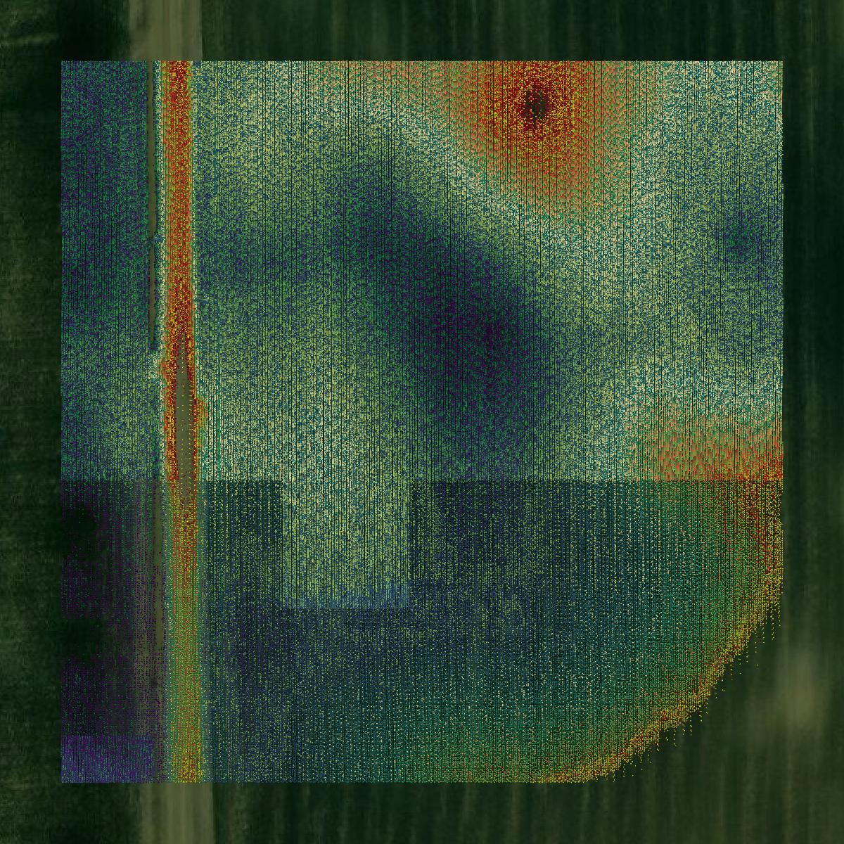 This image shows a LiDAR point cloud in Redwood County created using GIS data in Equator.