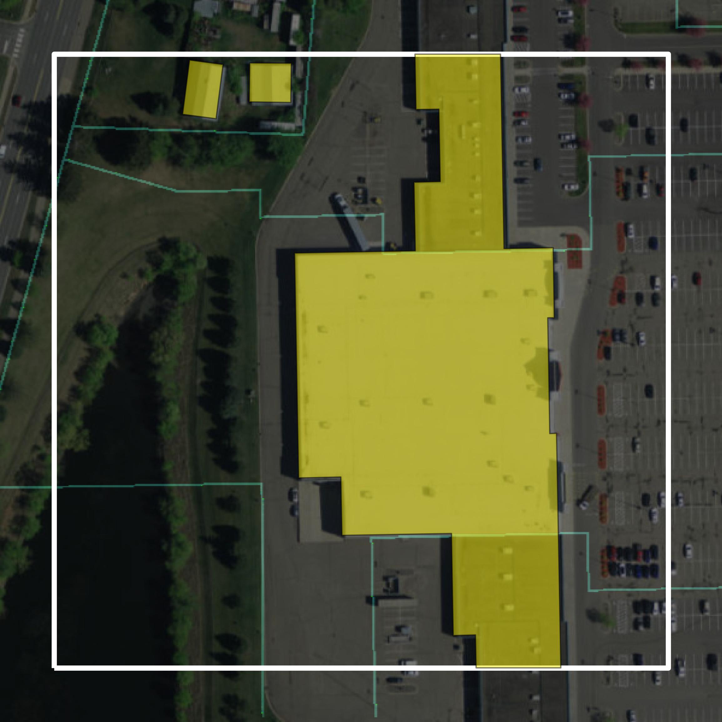 This image shows parcel and building data in Sherburne County created using GIS data in Equator.
