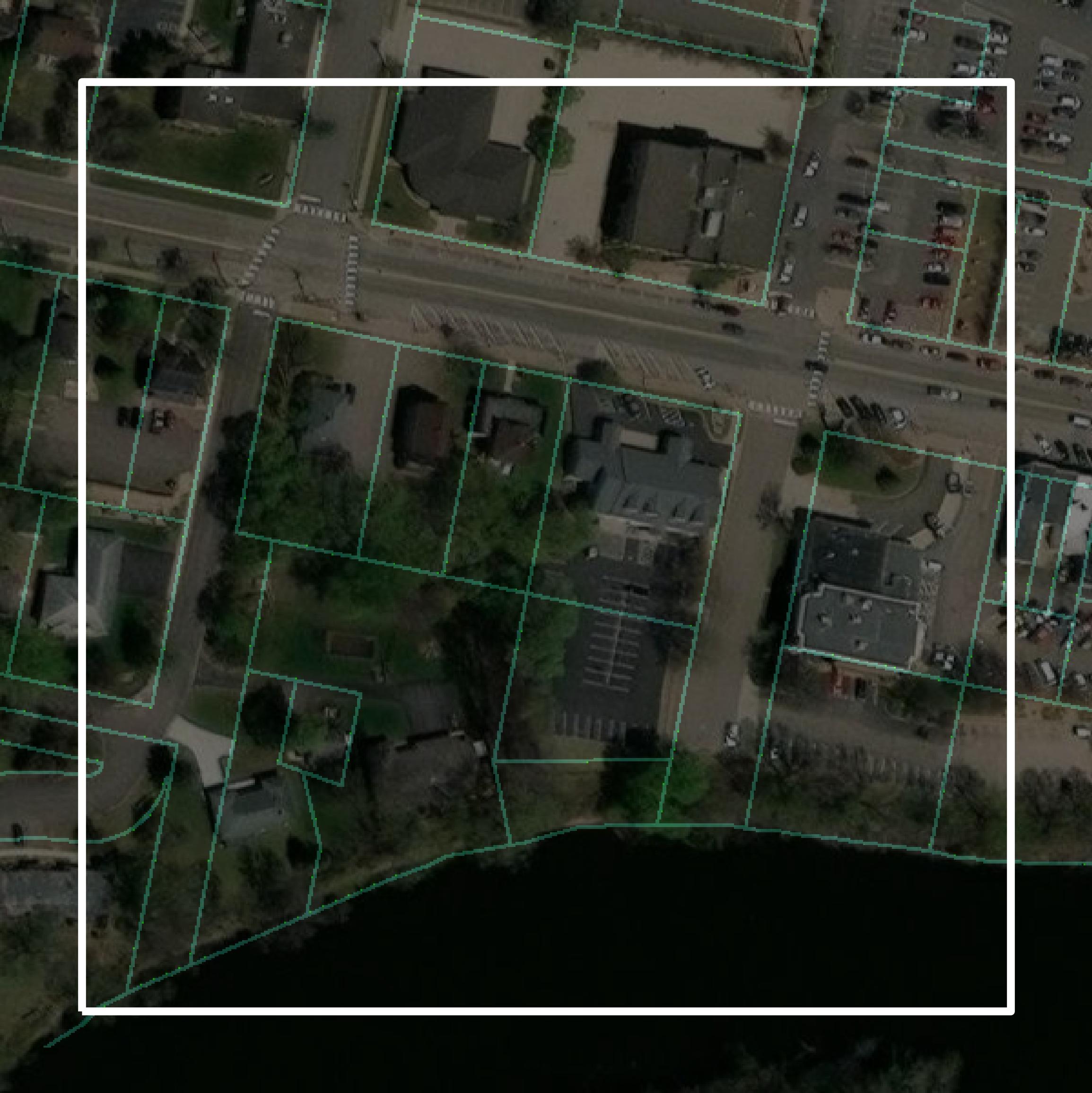 This image shows parcel and building data in Sherburne County created using GIS data in Equator.
