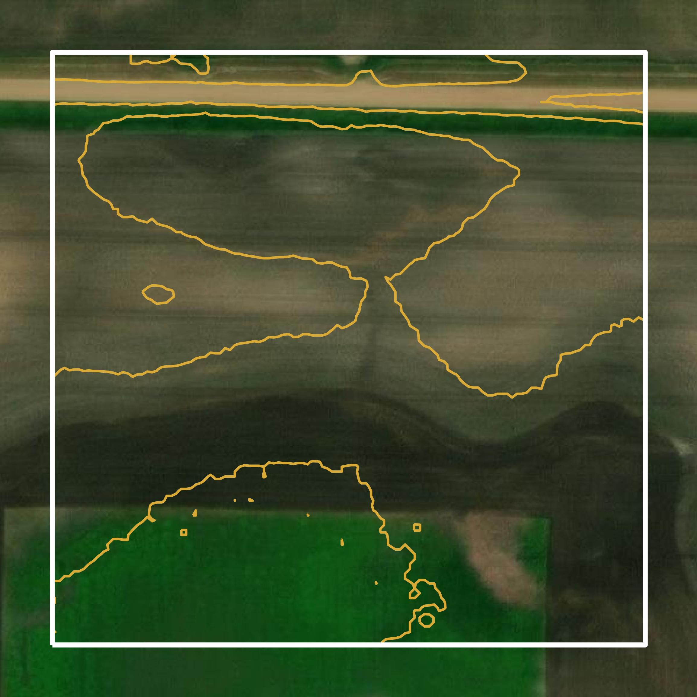 This image shows a contour map in Stearns County created using GIS data in Equator.