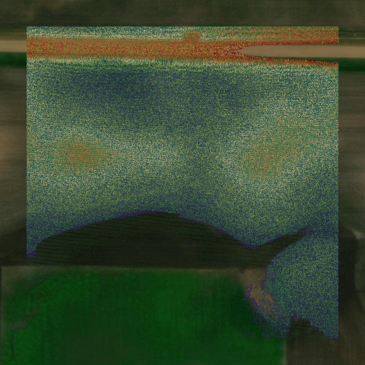 This image shows a LiDAR point cloud in Stearns County created using GIS data in Equator.