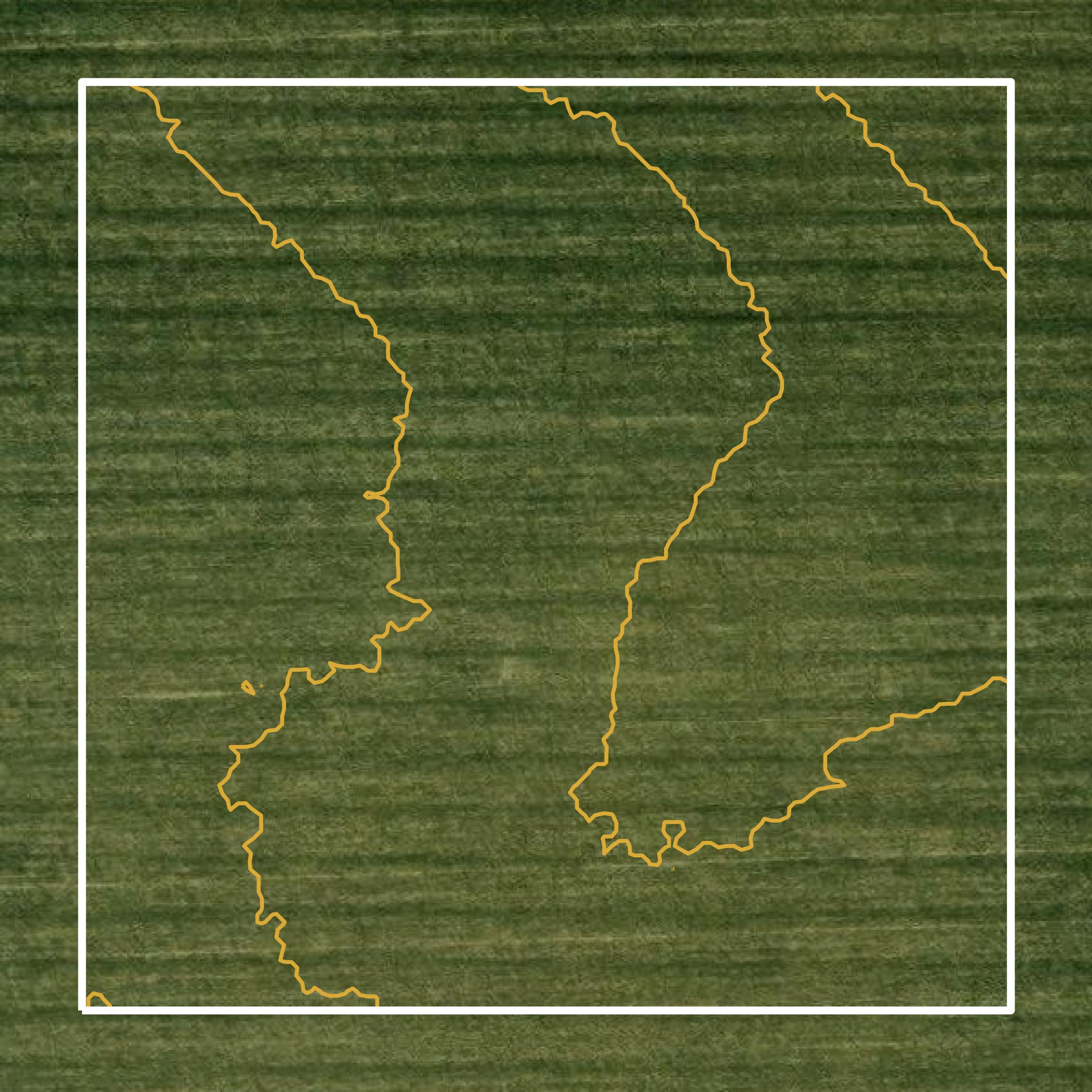 This image shows a contour map in Steele County created using GIS data in Equator.