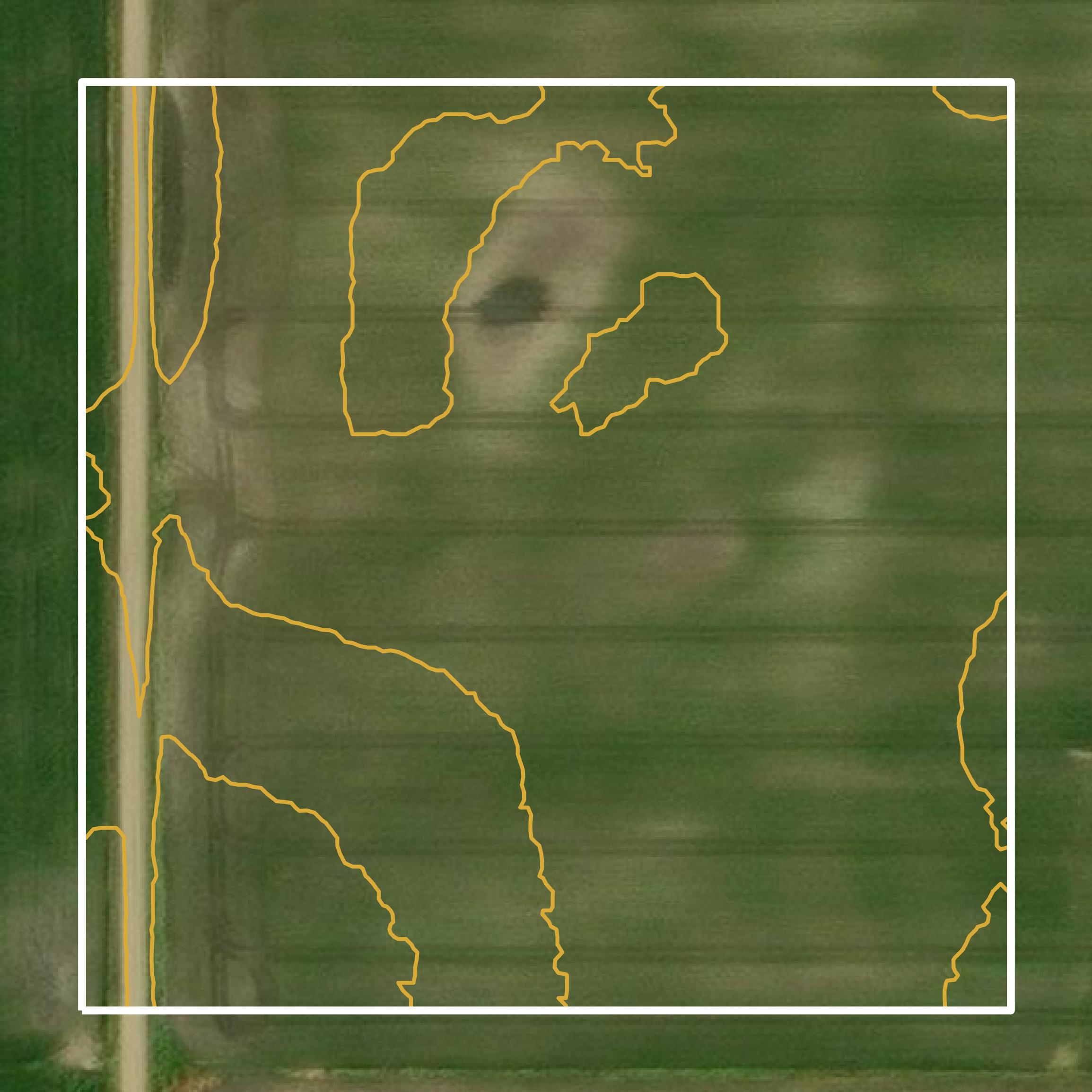 This image shows a contour map in Stevens County created using GIS data in Equator.