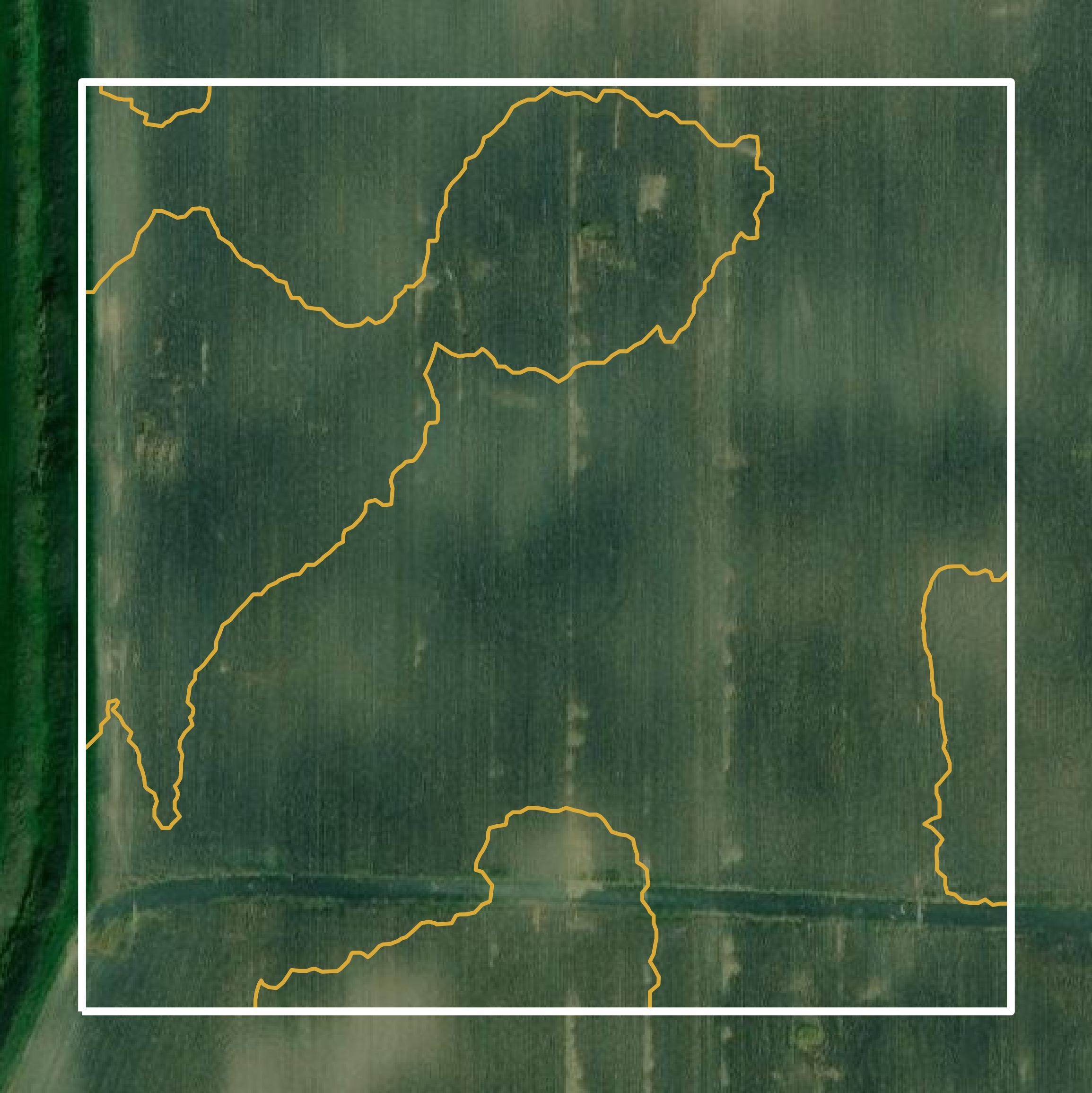 This image shows a contour map in Swift County created using GIS data in Equator.