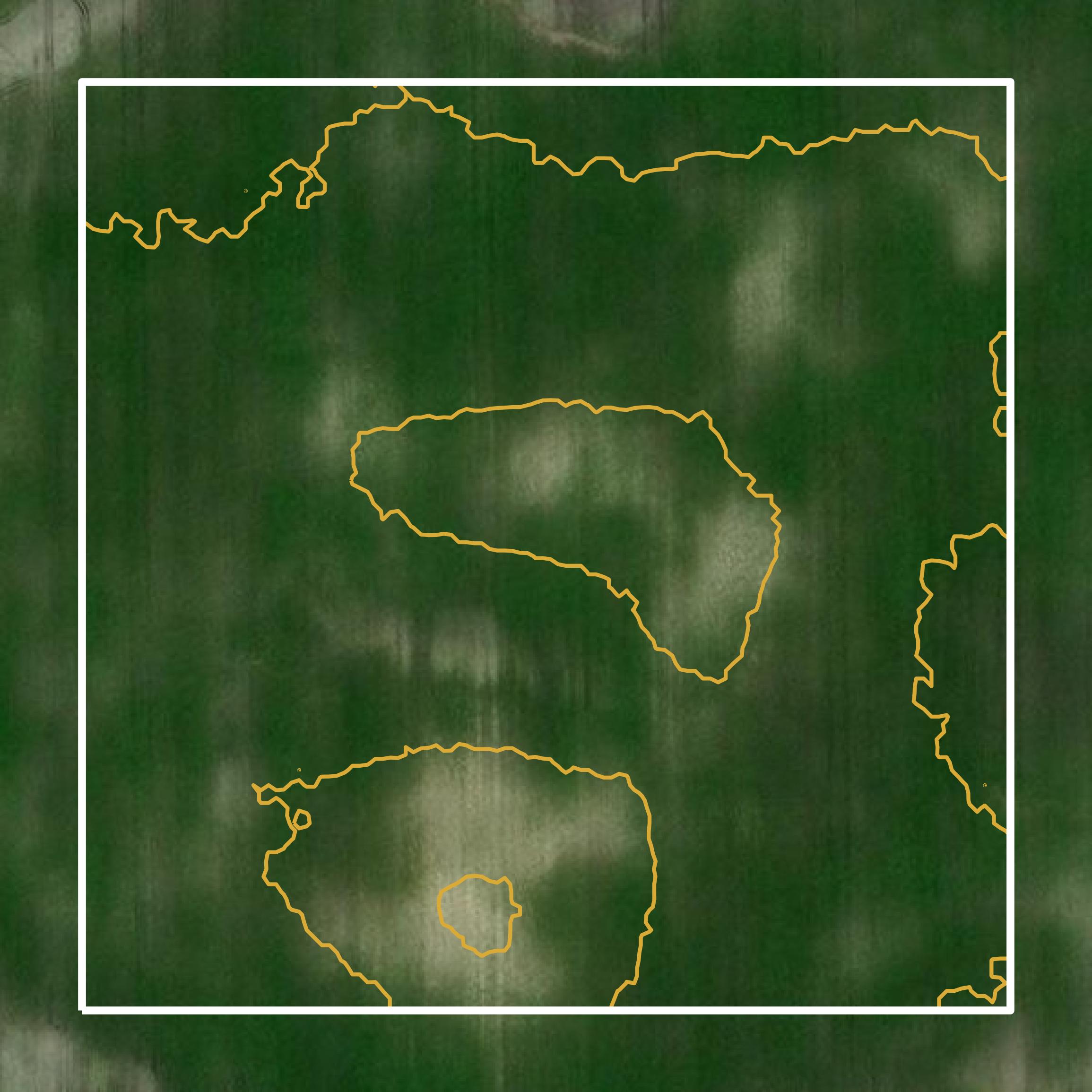 This image shows a contour map in Swift County created using GIS data in Equator.