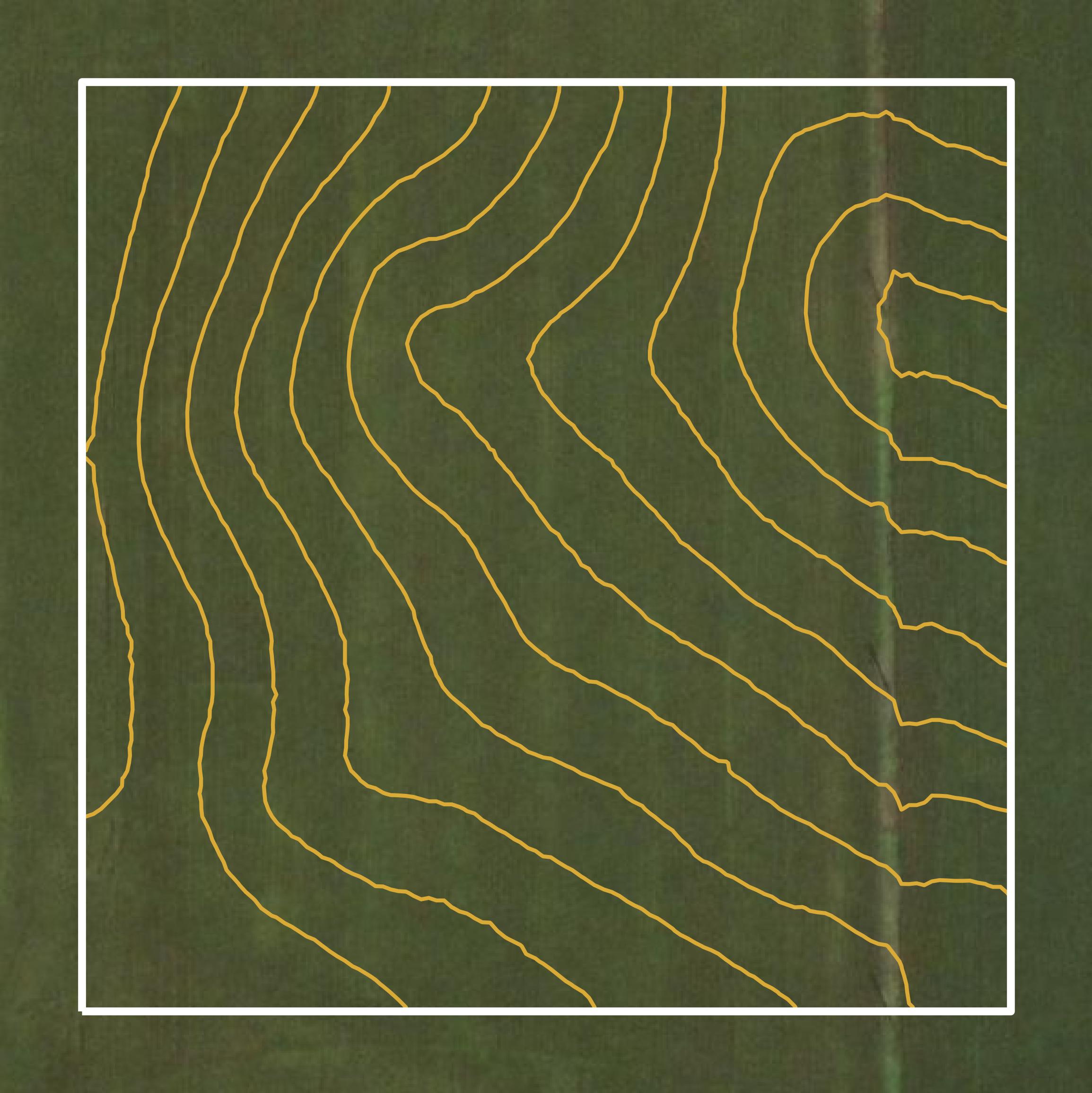 This image shows a contour map in Wabasha County created using GIS data in Equator.