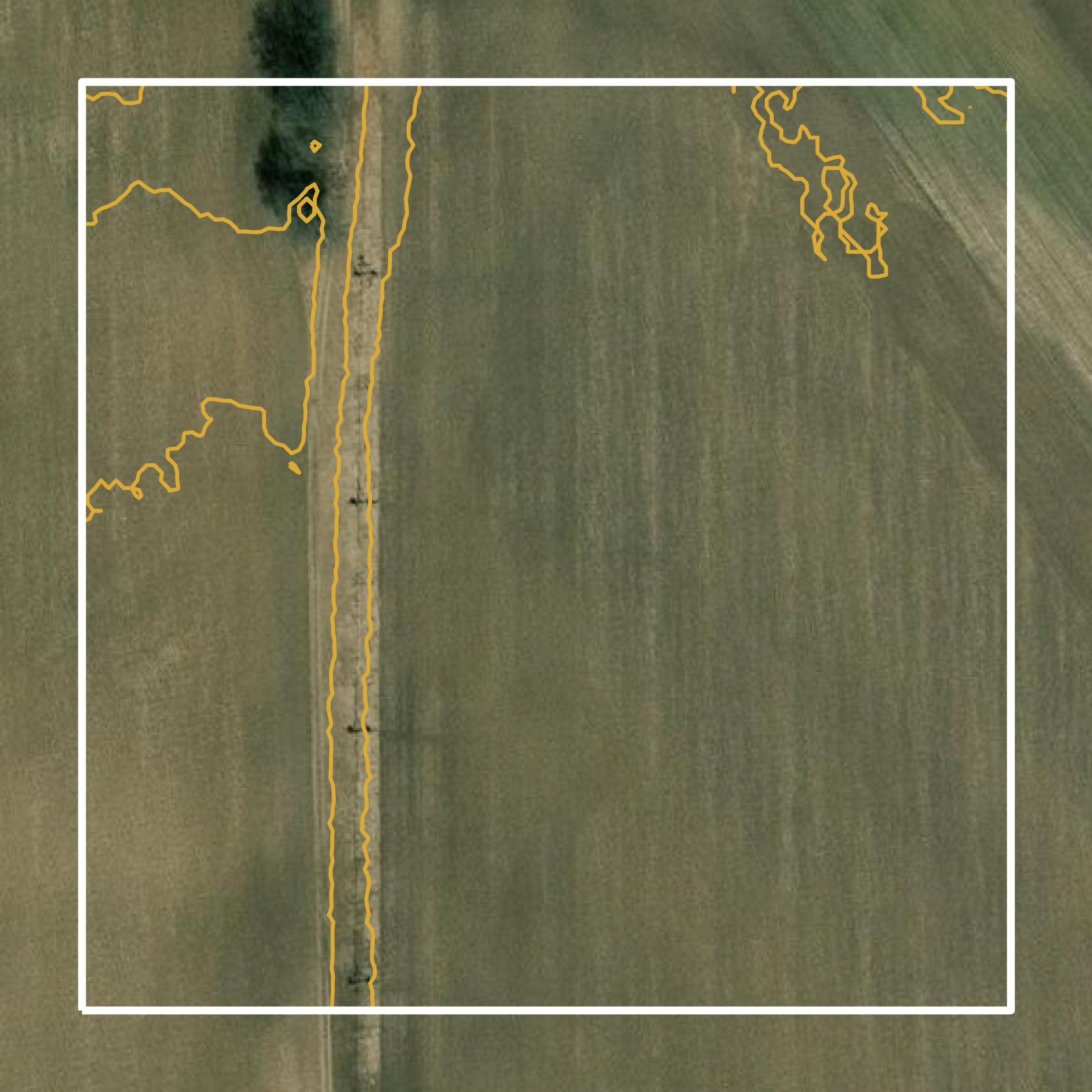 This image shows a contour map in Wadena County created using GIS data in Equator.
