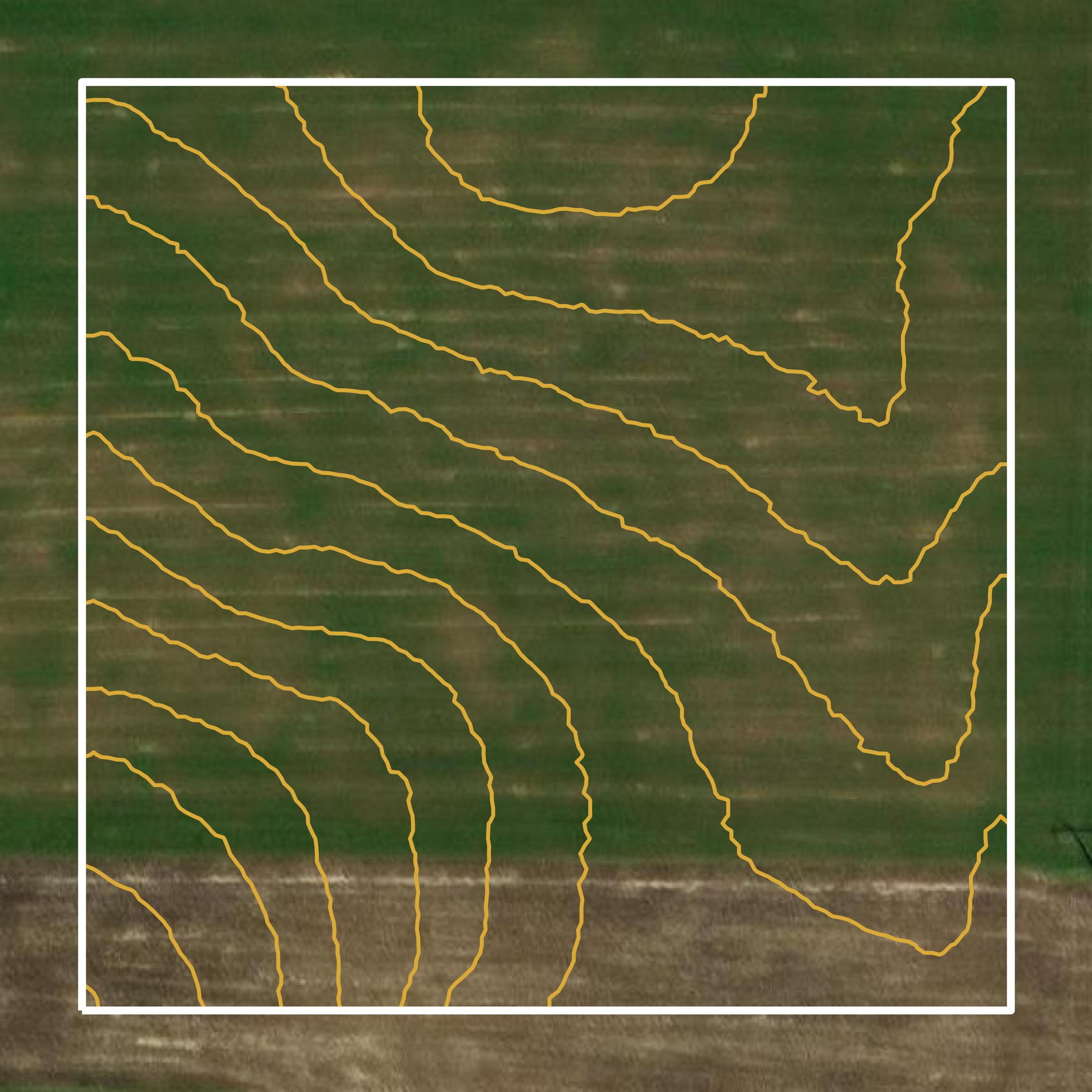 This image shows a contour map in Washington County created using GIS data in Equator.