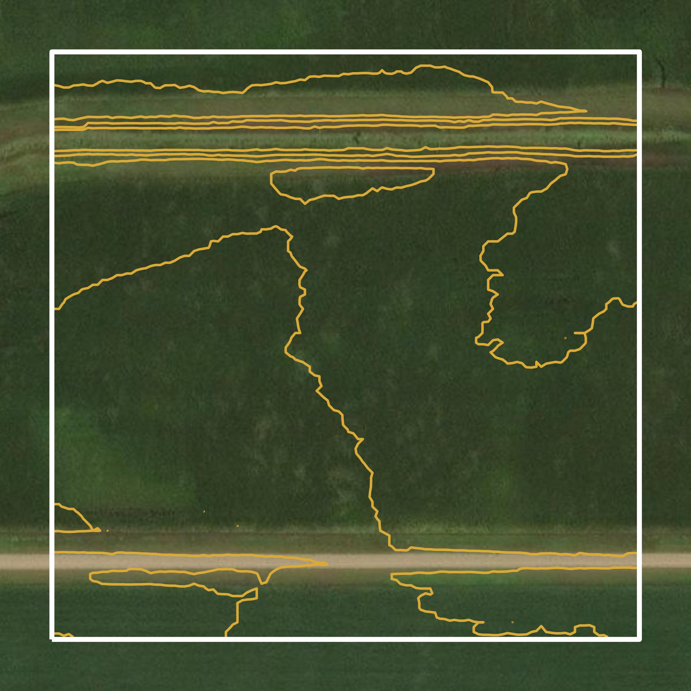This image shows a contour map in Watonwan County created using GIS data in Equator.