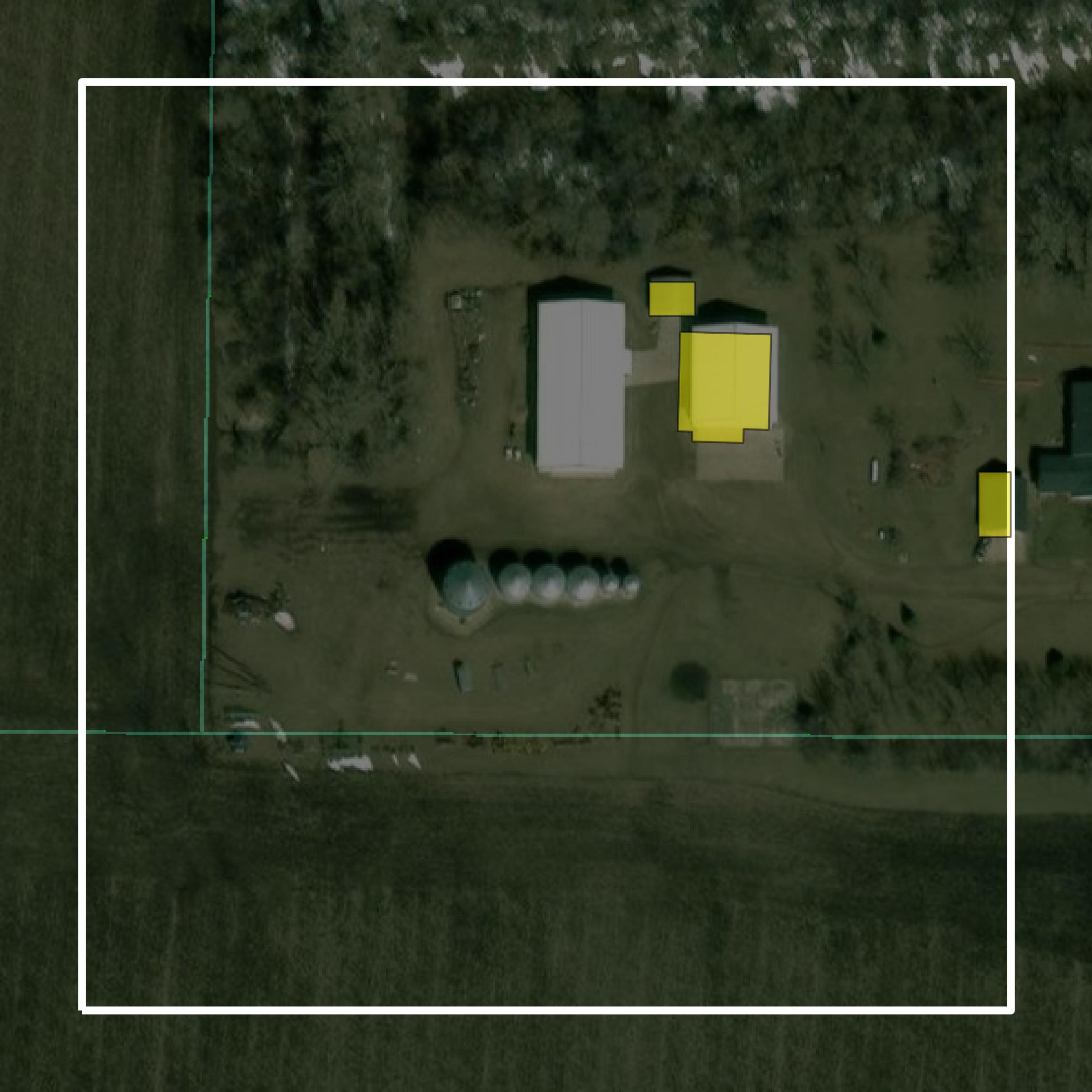 This image shows parcel and building data in Wilkin County created using GIS data in Equator.