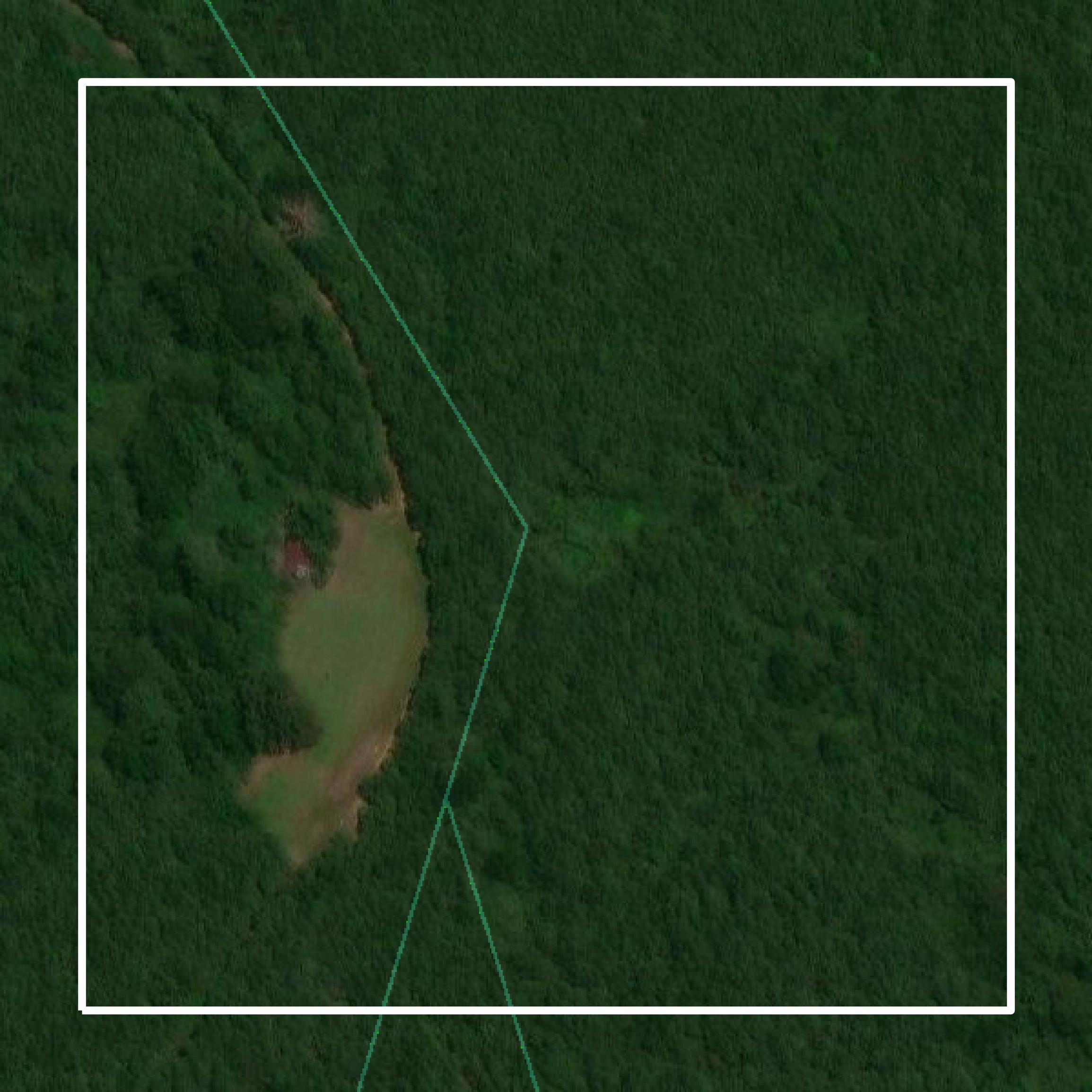 This image shows parcel and building data in Amite County created using GIS data in Equator.