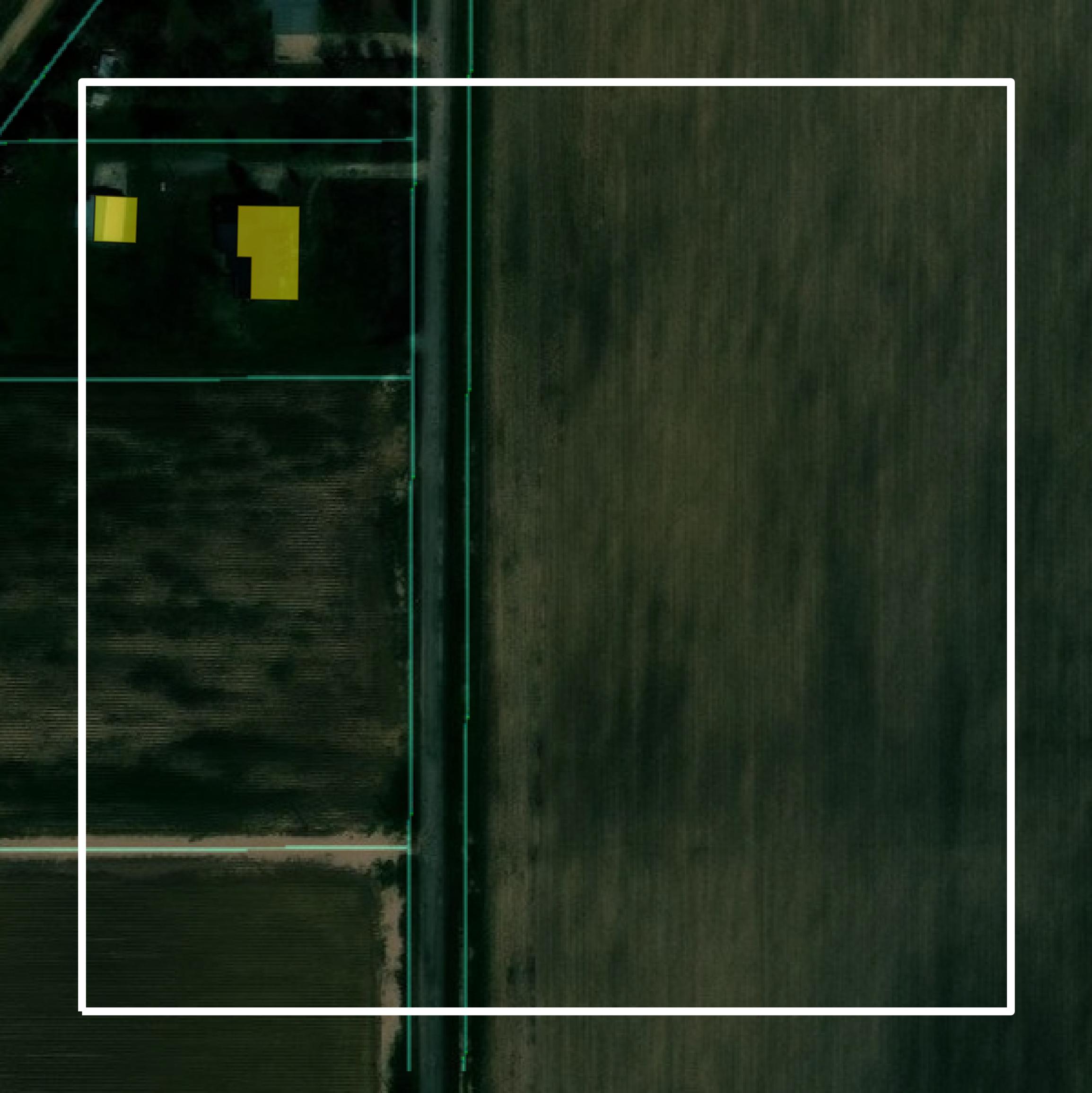 This image shows parcel and building data in Bolivar County created using GIS data in Equator.