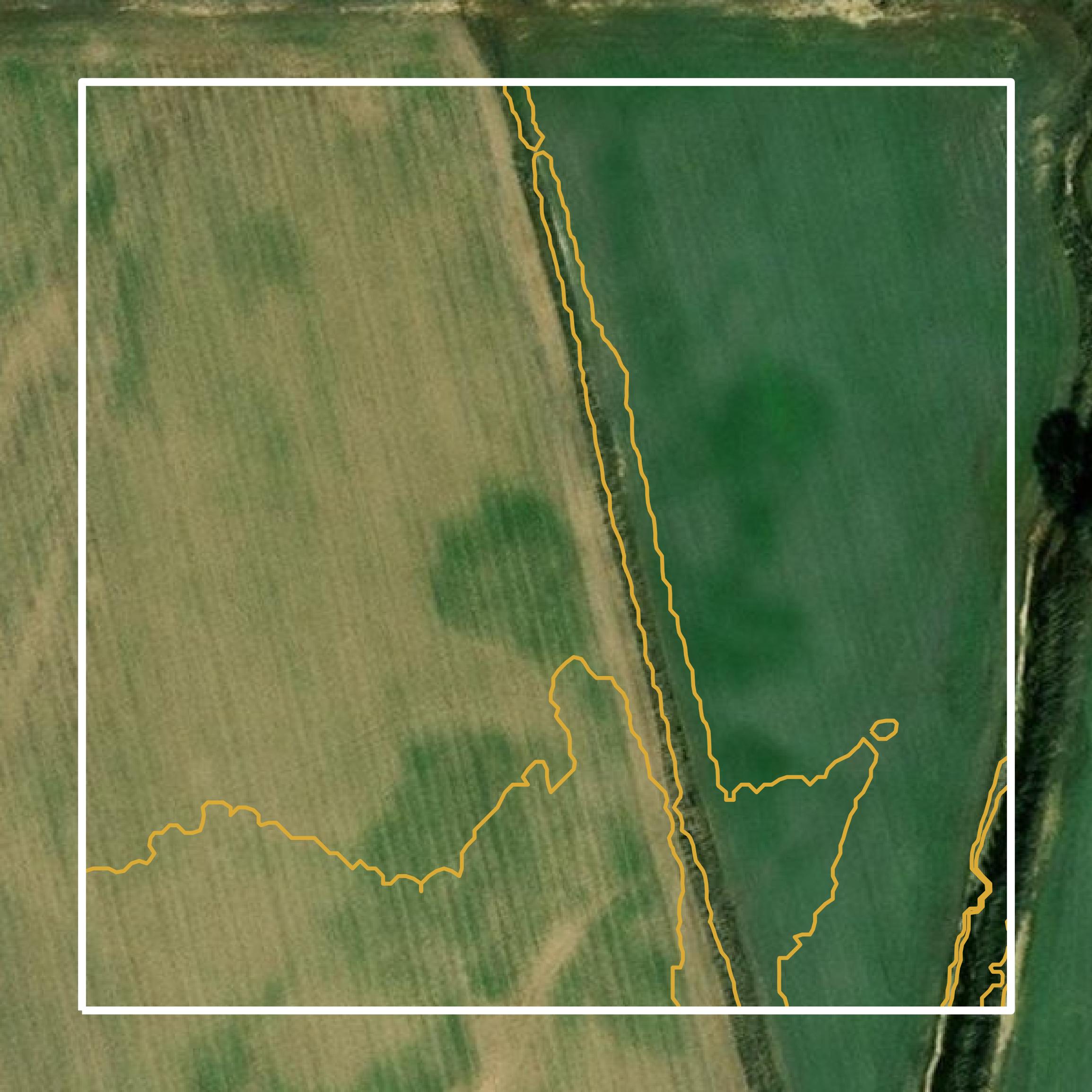 This image shows a contour map in Calhoun County created using GIS data in Equator.