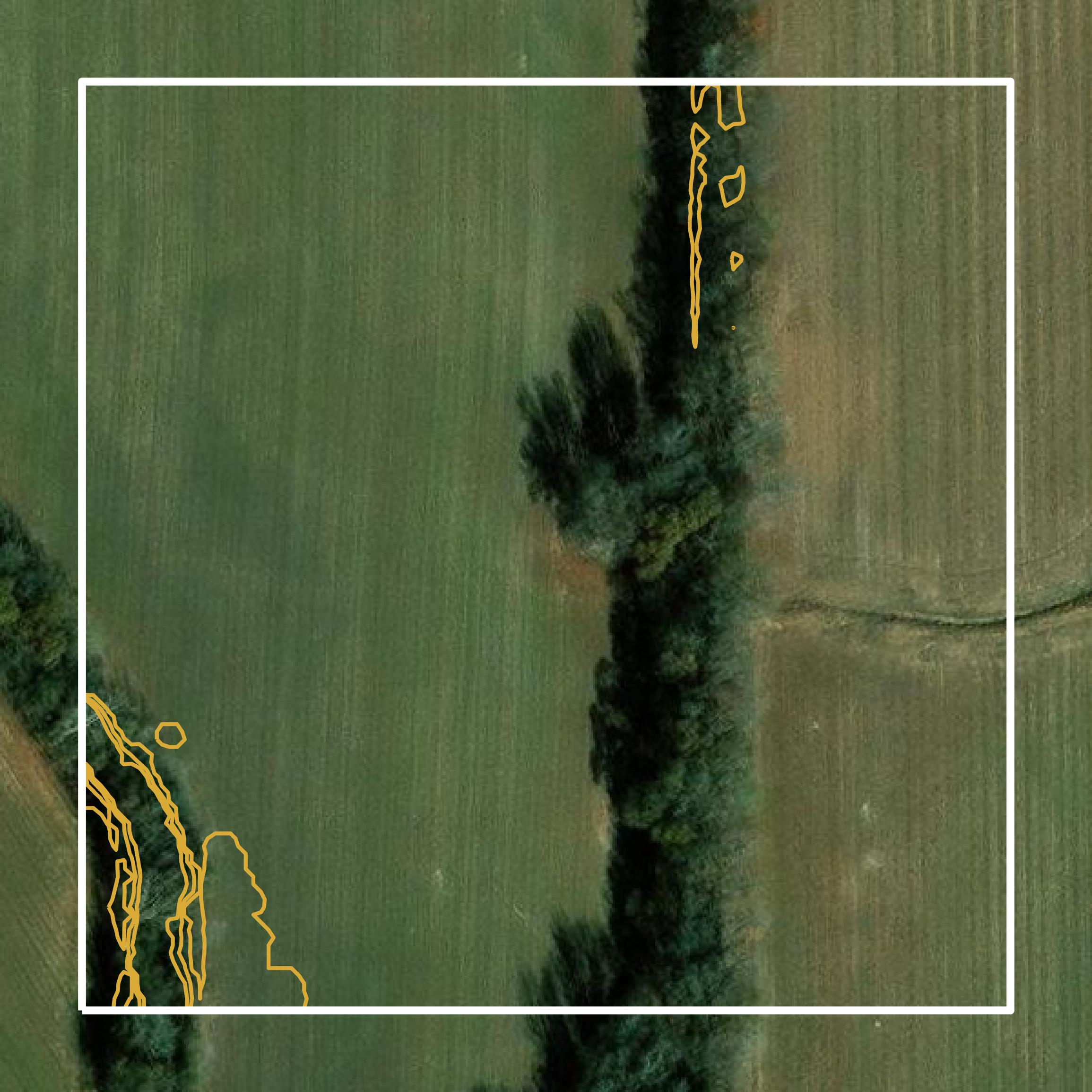 This image shows a contour map in Calhoun County created using GIS data in Equator.