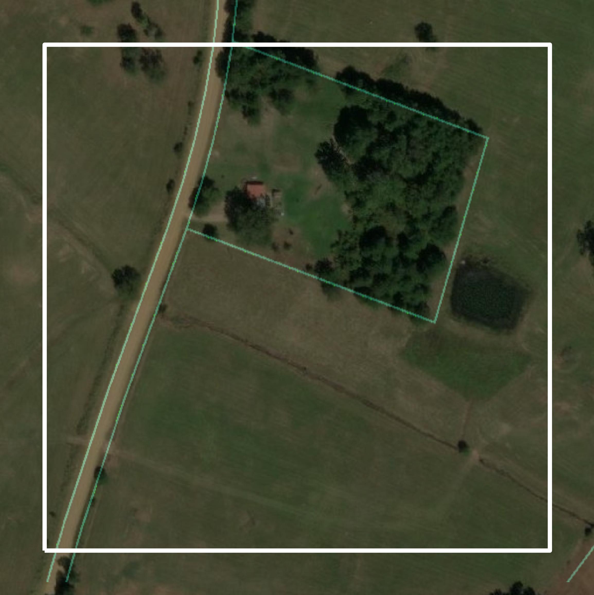 This image shows parcel and building data in Chickasaw County created using GIS data in Equator.