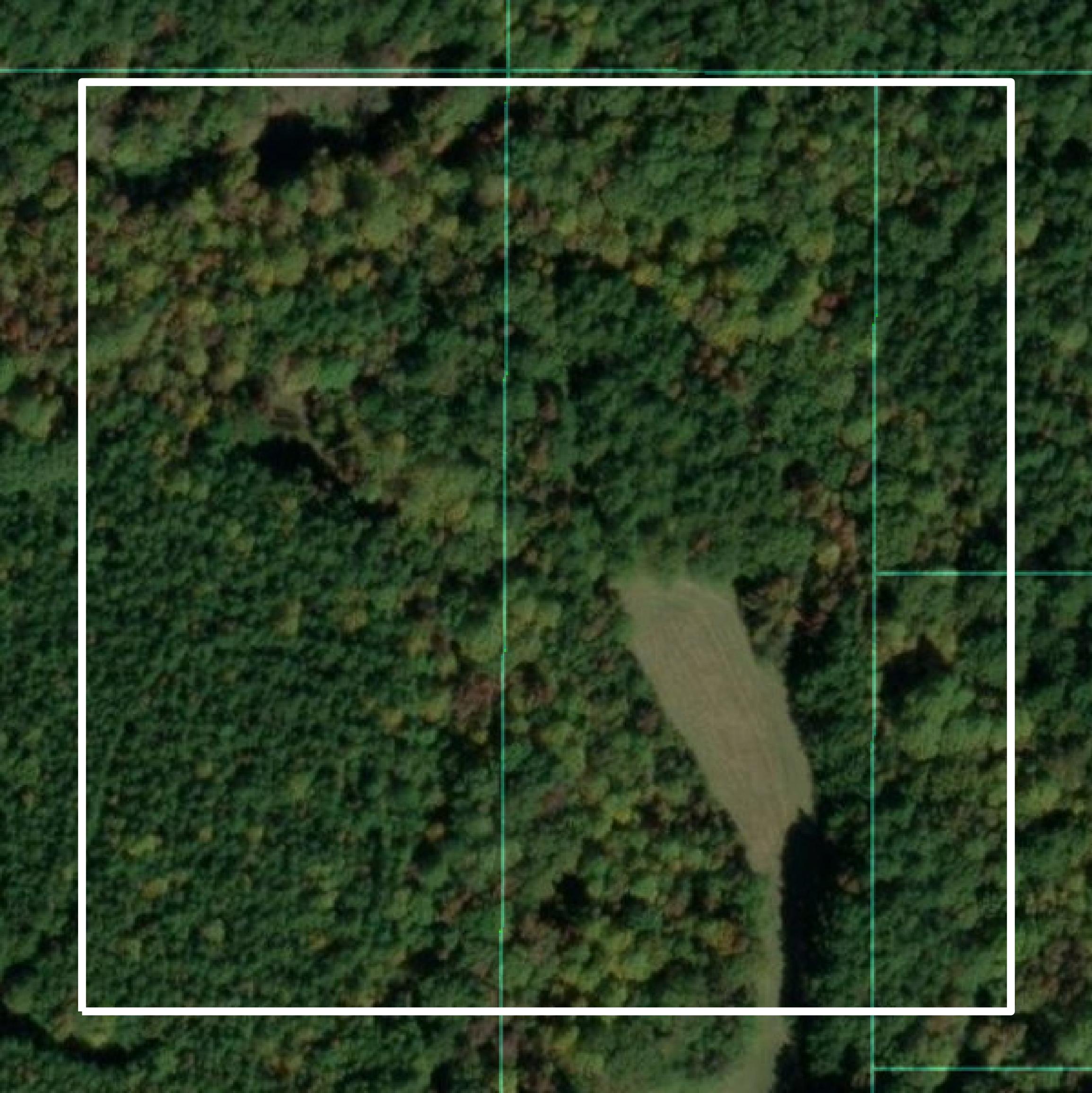 This image shows parcel and building data in Choctaw County created using GIS data in Equator.