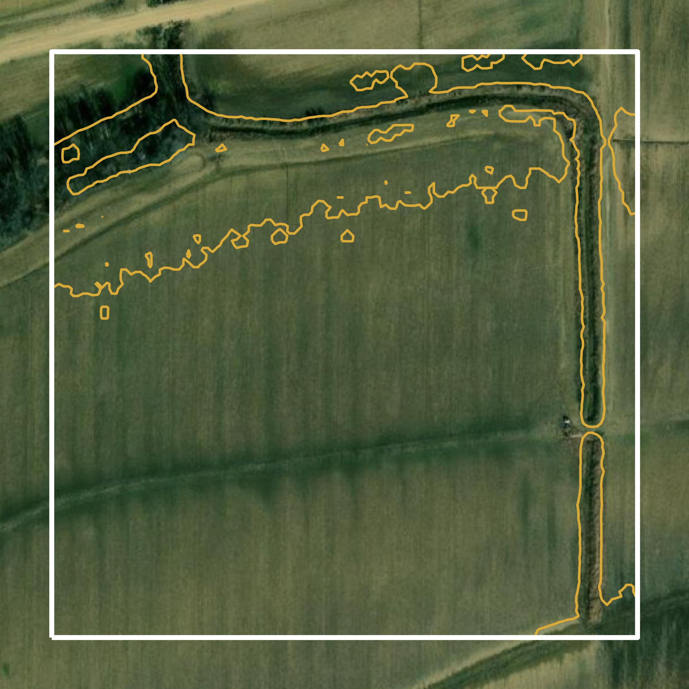 This image shows a contour map in Coahoma County created using GIS data in Equator.