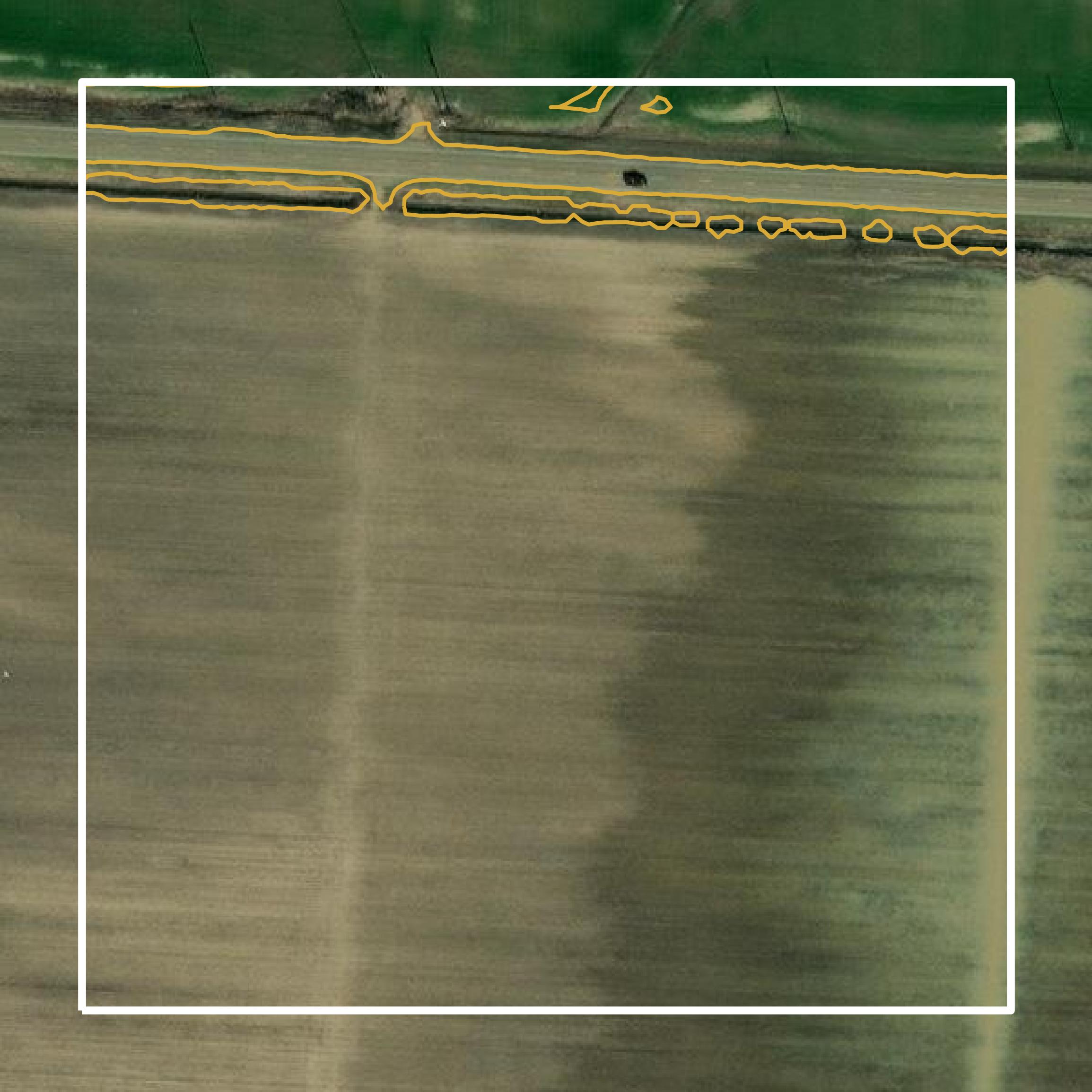 This image shows a contour map in Coahoma County created using GIS data in Equator.