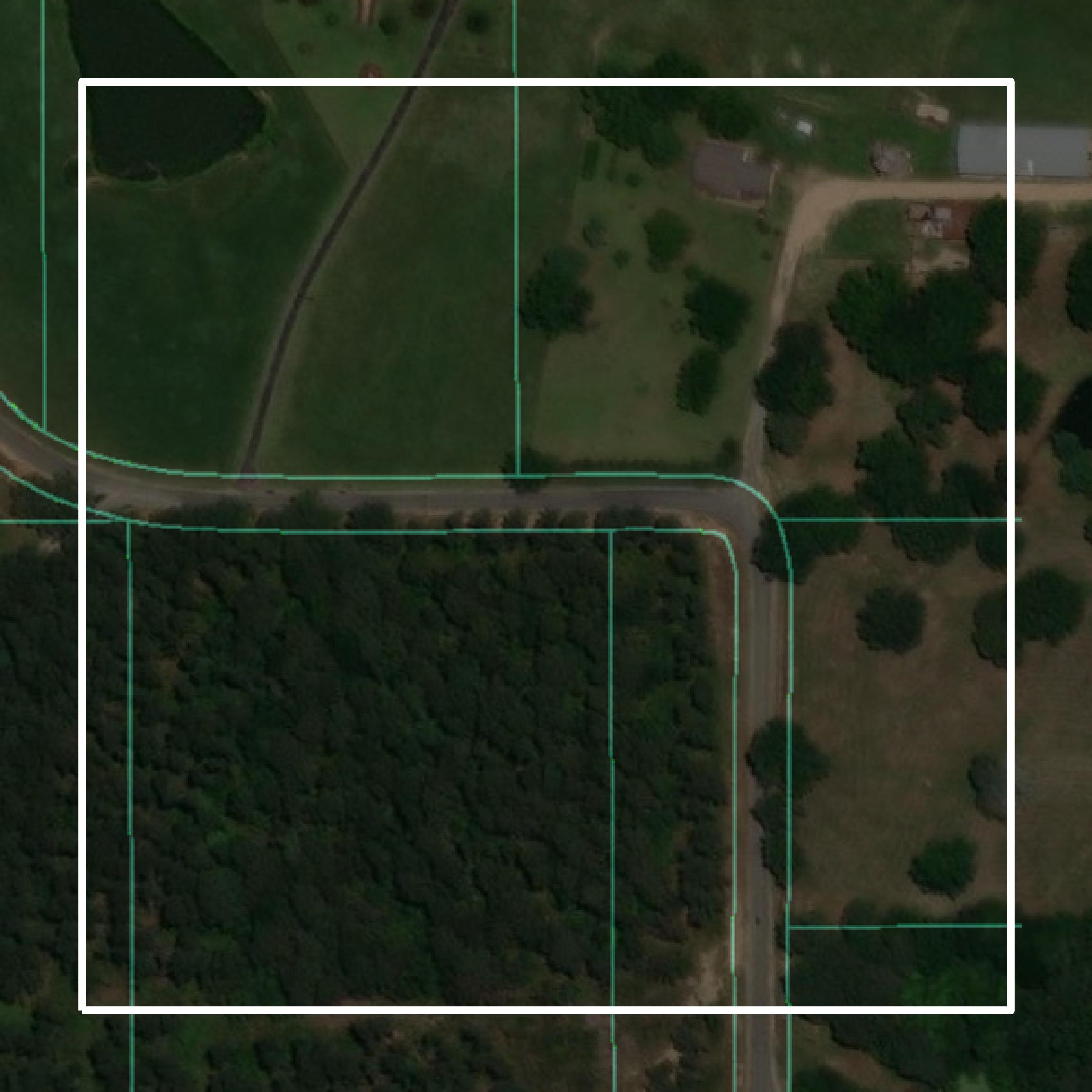 This image shows parcel and building data in Covington County created using GIS data in Equator.