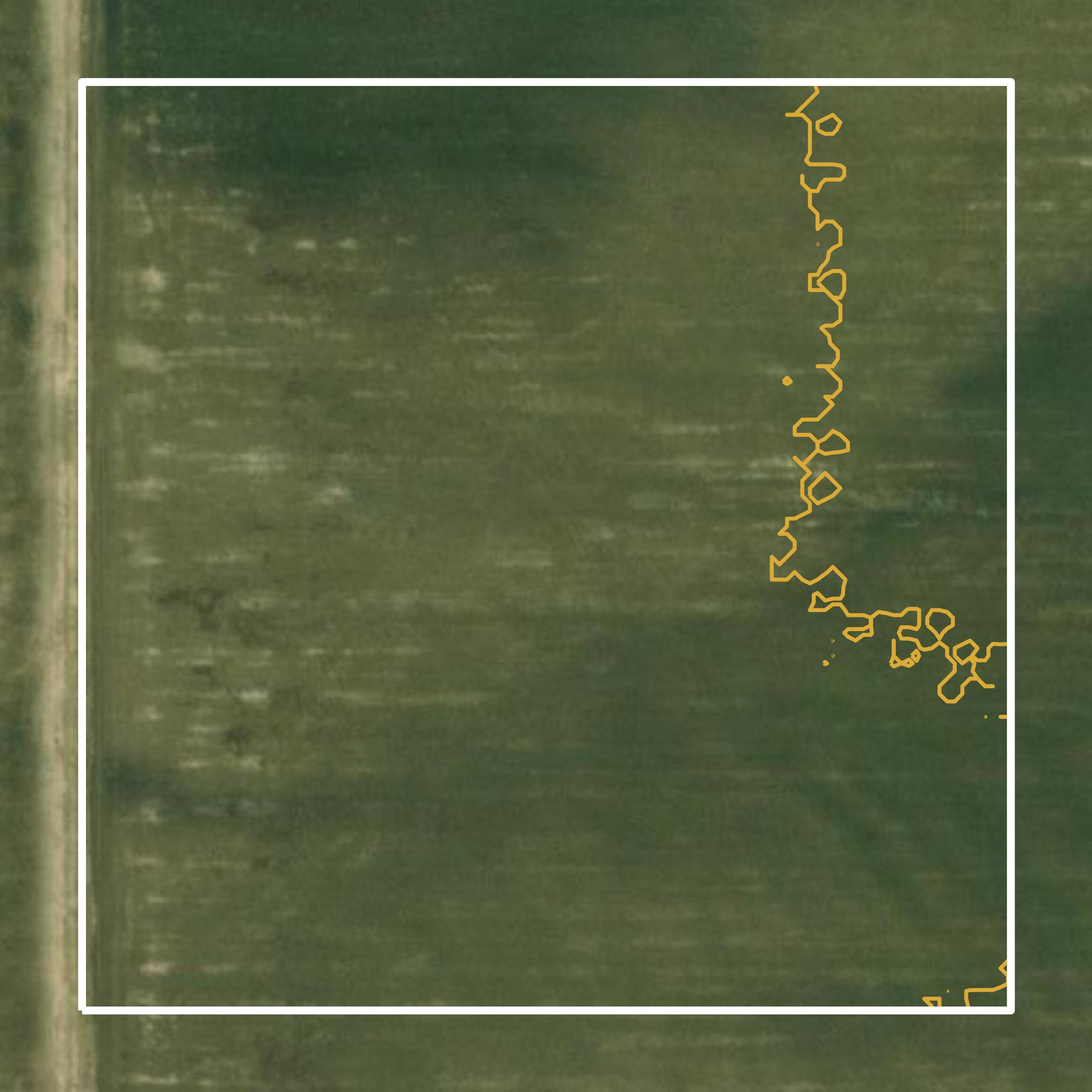 This image shows a contour map in DeSoto County created using GIS data in Equator.
