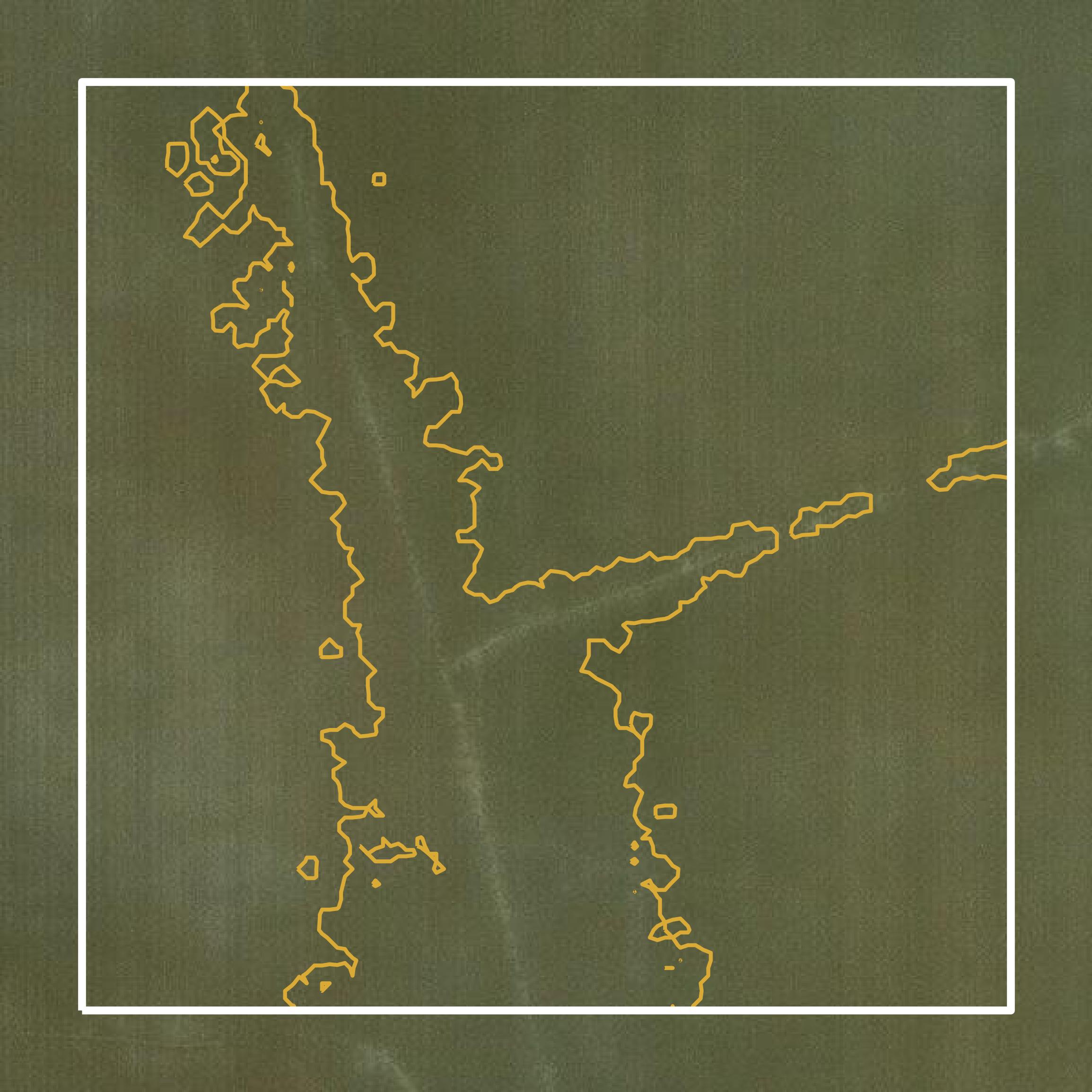 This image shows a contour map in DeSoto County created using GIS data in Equator.