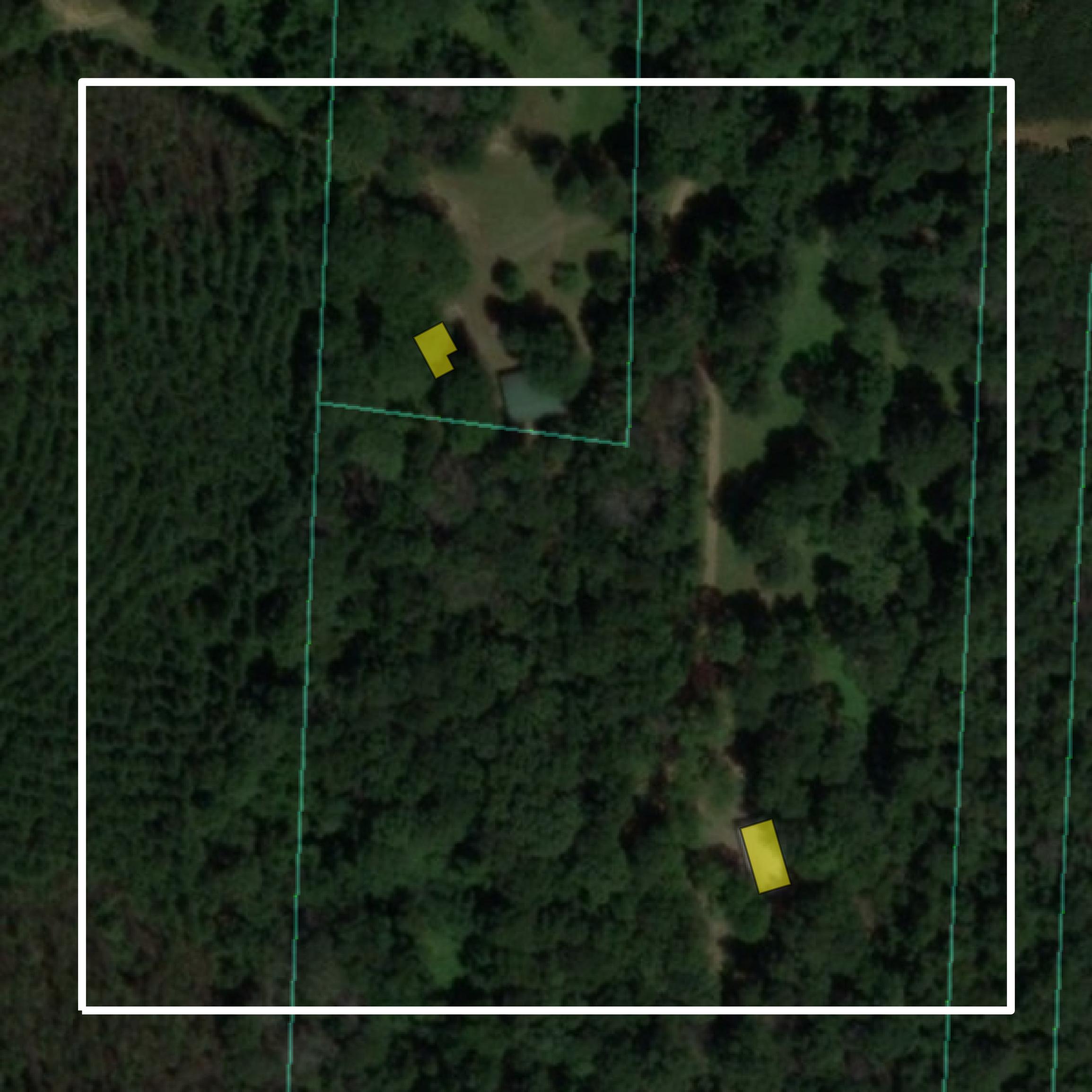 This image shows parcel and building data in Franklin County created using GIS data in Equator.