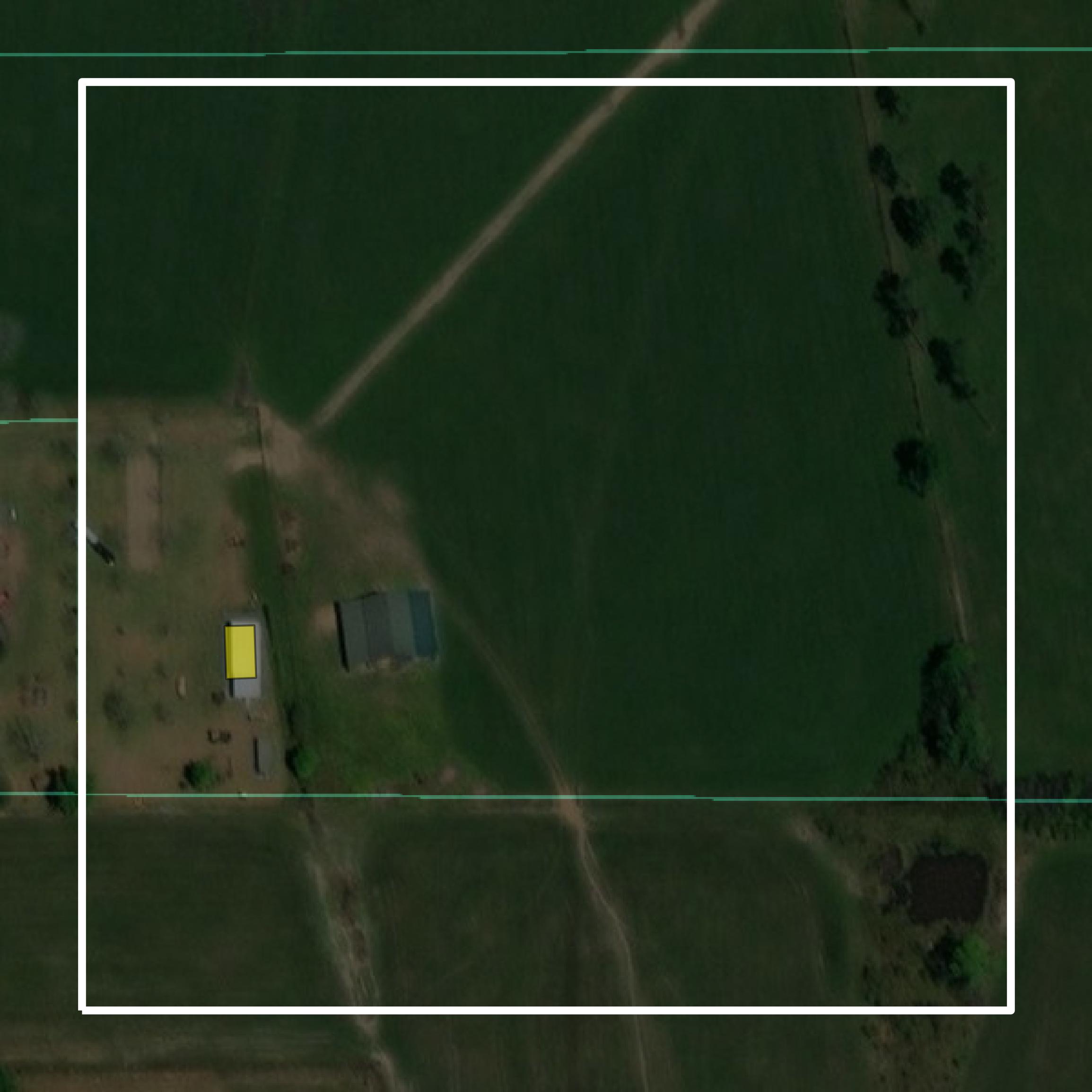 This image shows parcel and building data in Hancock County created using GIS data in Equator.