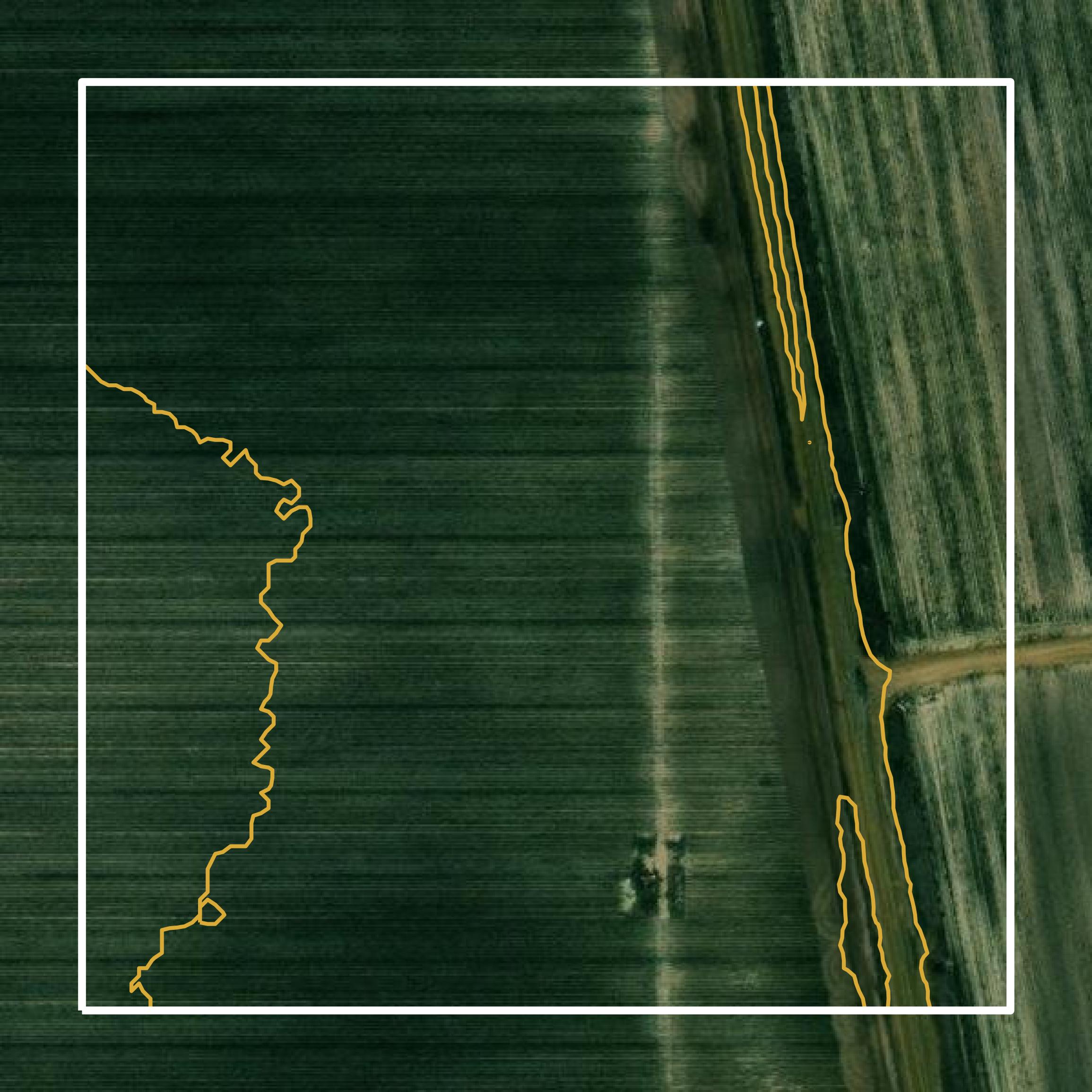 This image shows a contour map in Holmes County created using GIS data in Equator.