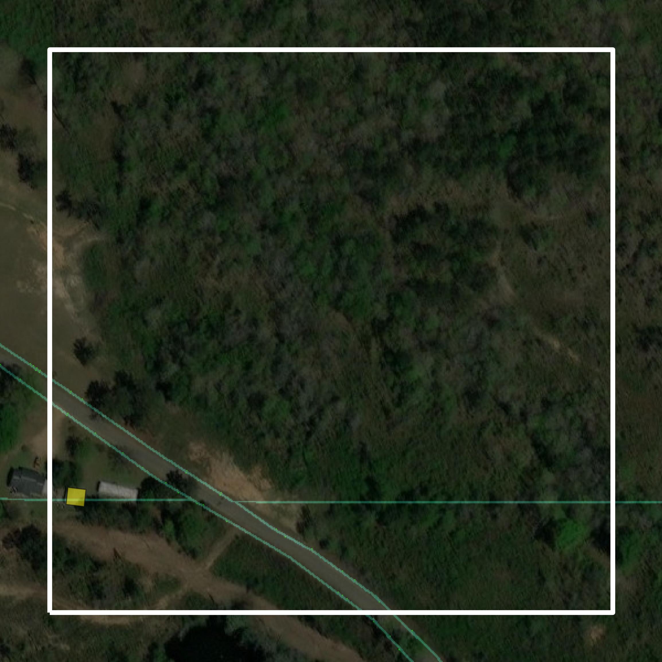 This image shows parcel and building data in Jefferson Davis County created using GIS data in Equator.