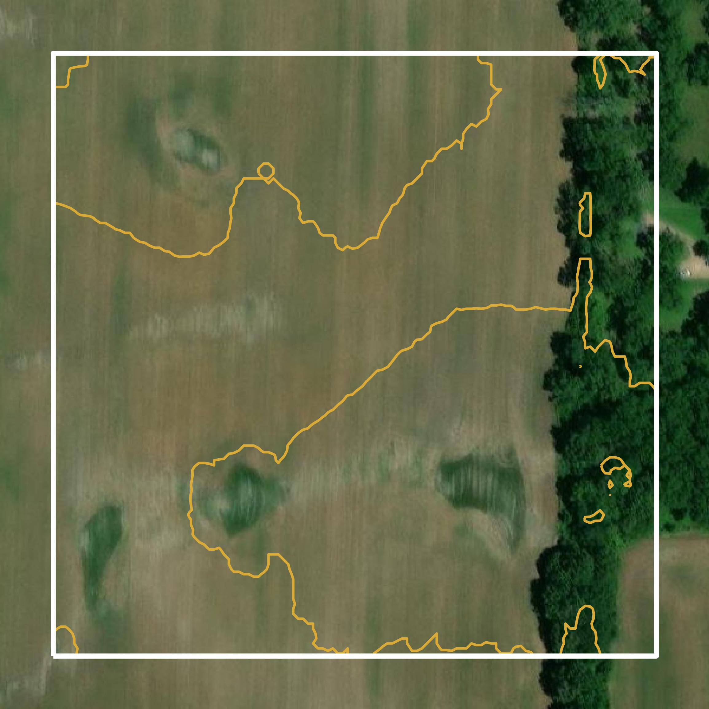 This image shows a contour map in Lee County created using GIS data in Equator.
