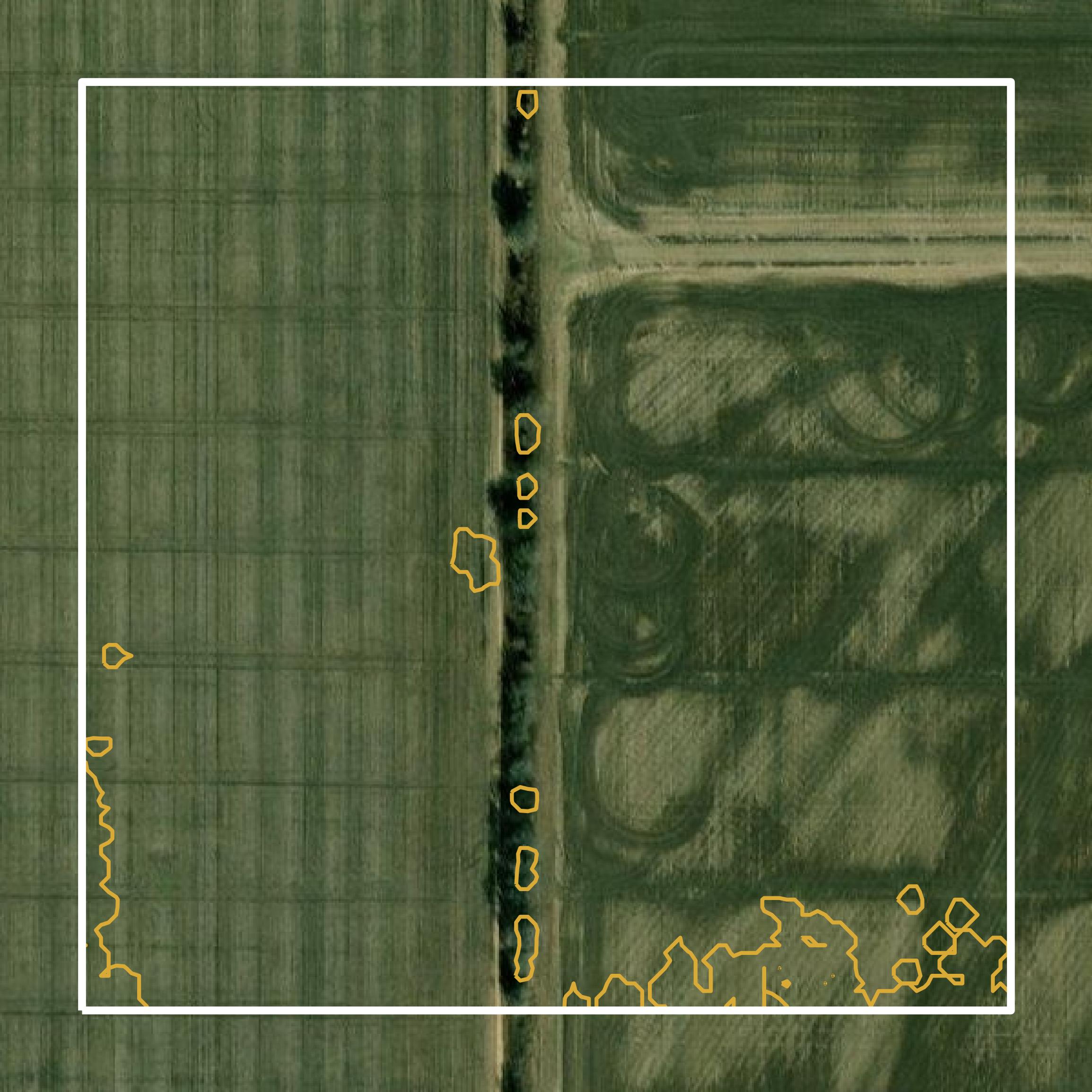 This image shows a contour map in Leflore County created using GIS data in Equator.