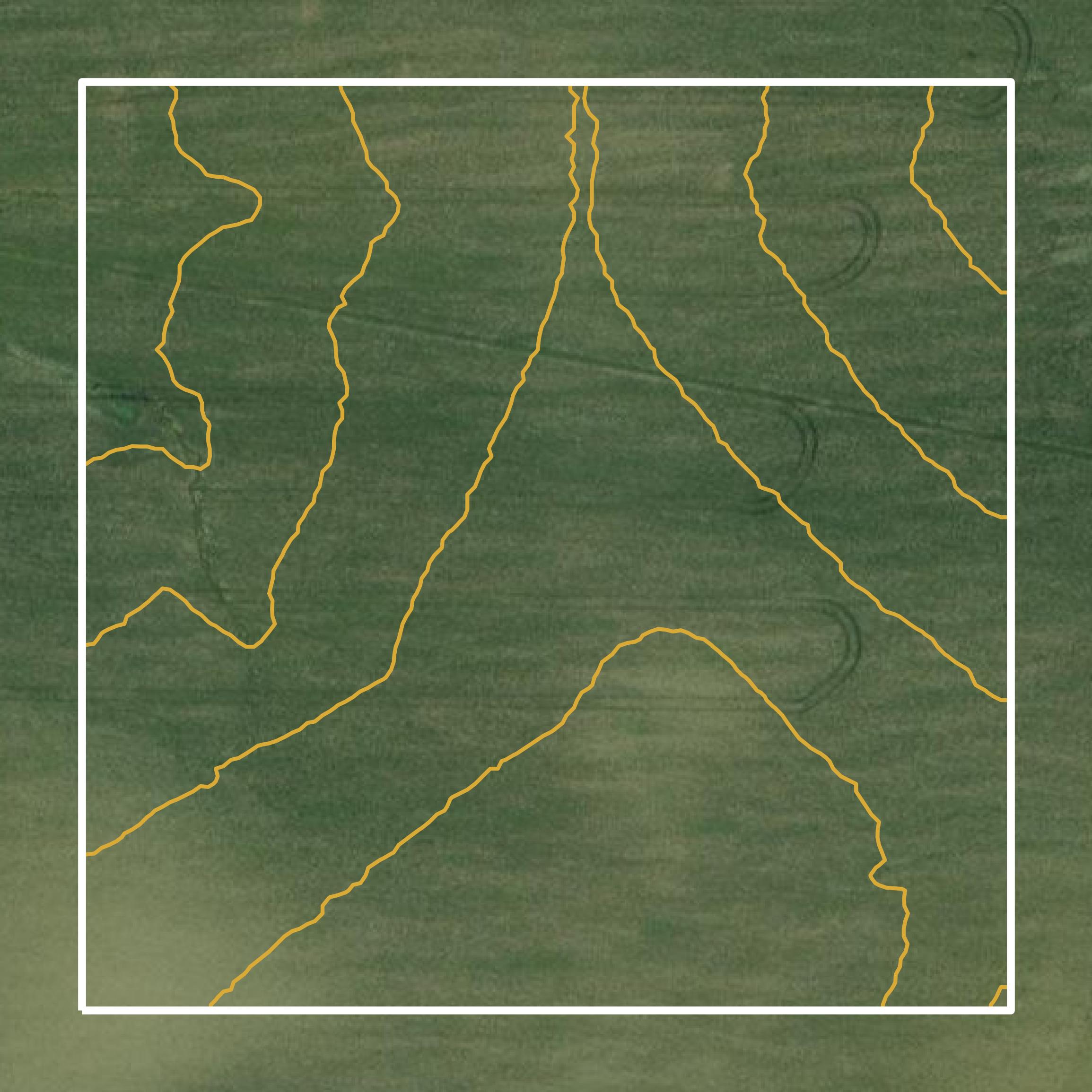 This image shows a contour map in Monroe County created using GIS data in Equator.